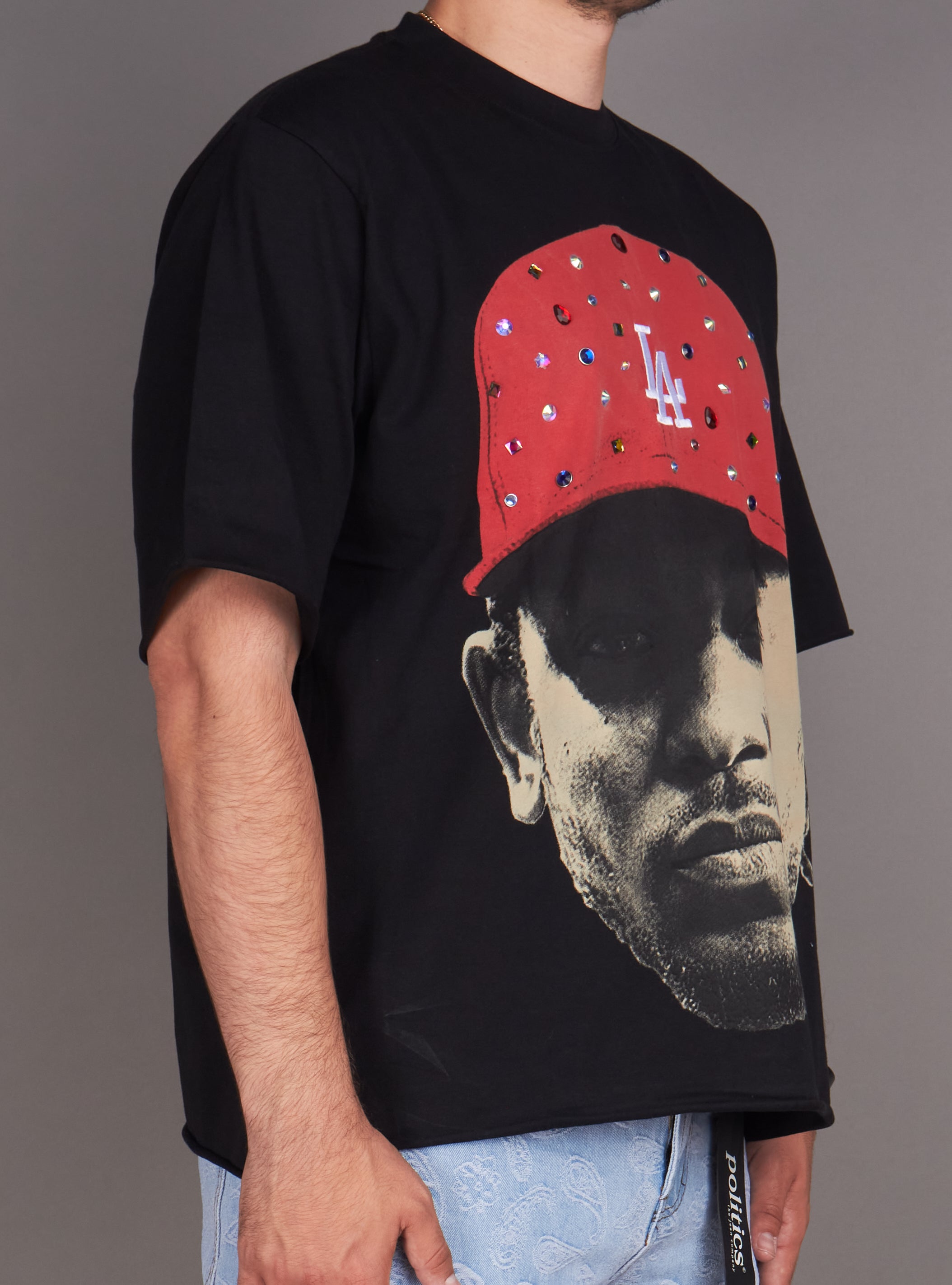 Politics T-Shirt - Stafan - Black And Red - 314