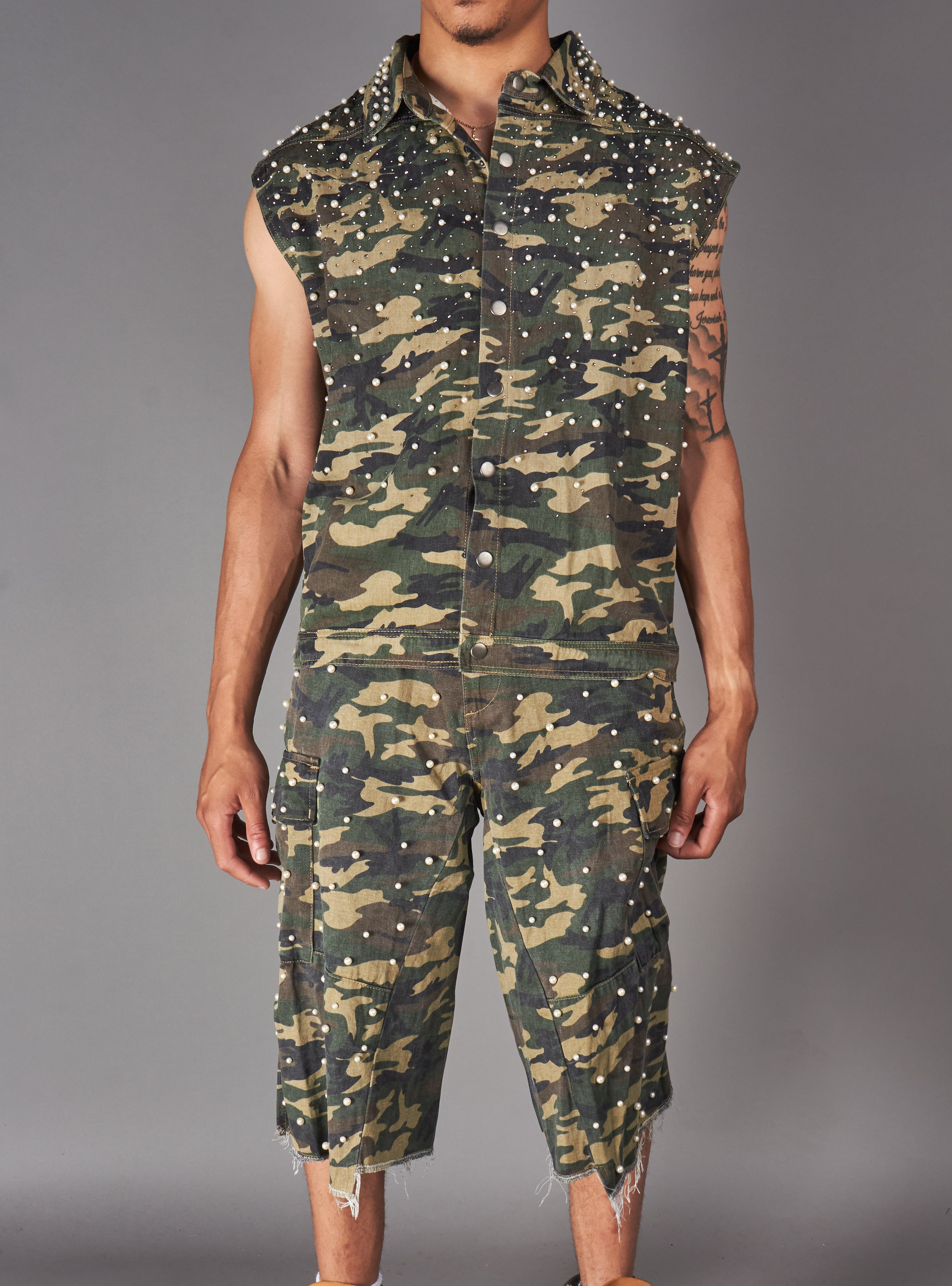 Politics Vest - Miron - Green Khaki Camo - 987