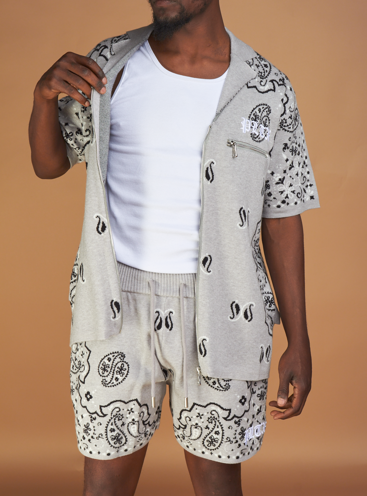 Politics Polo - Paisley - Grey