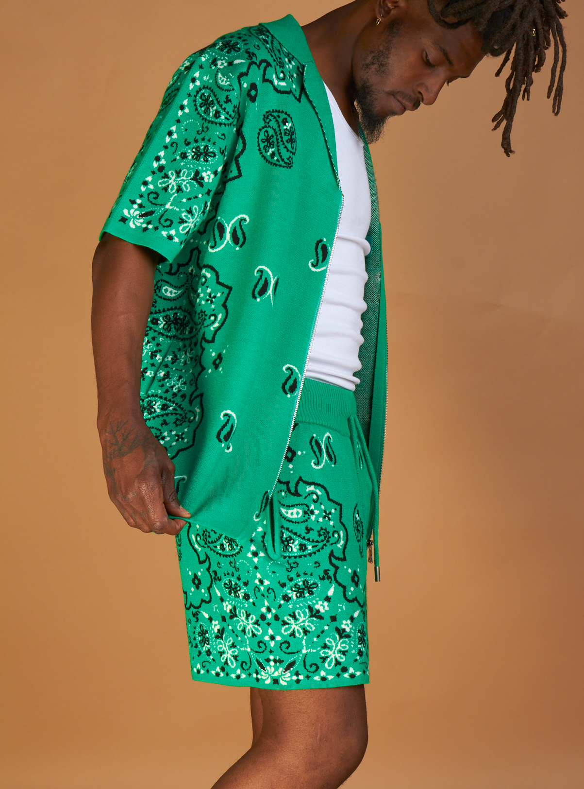 Politics Shorts - Paisley - Green - 544