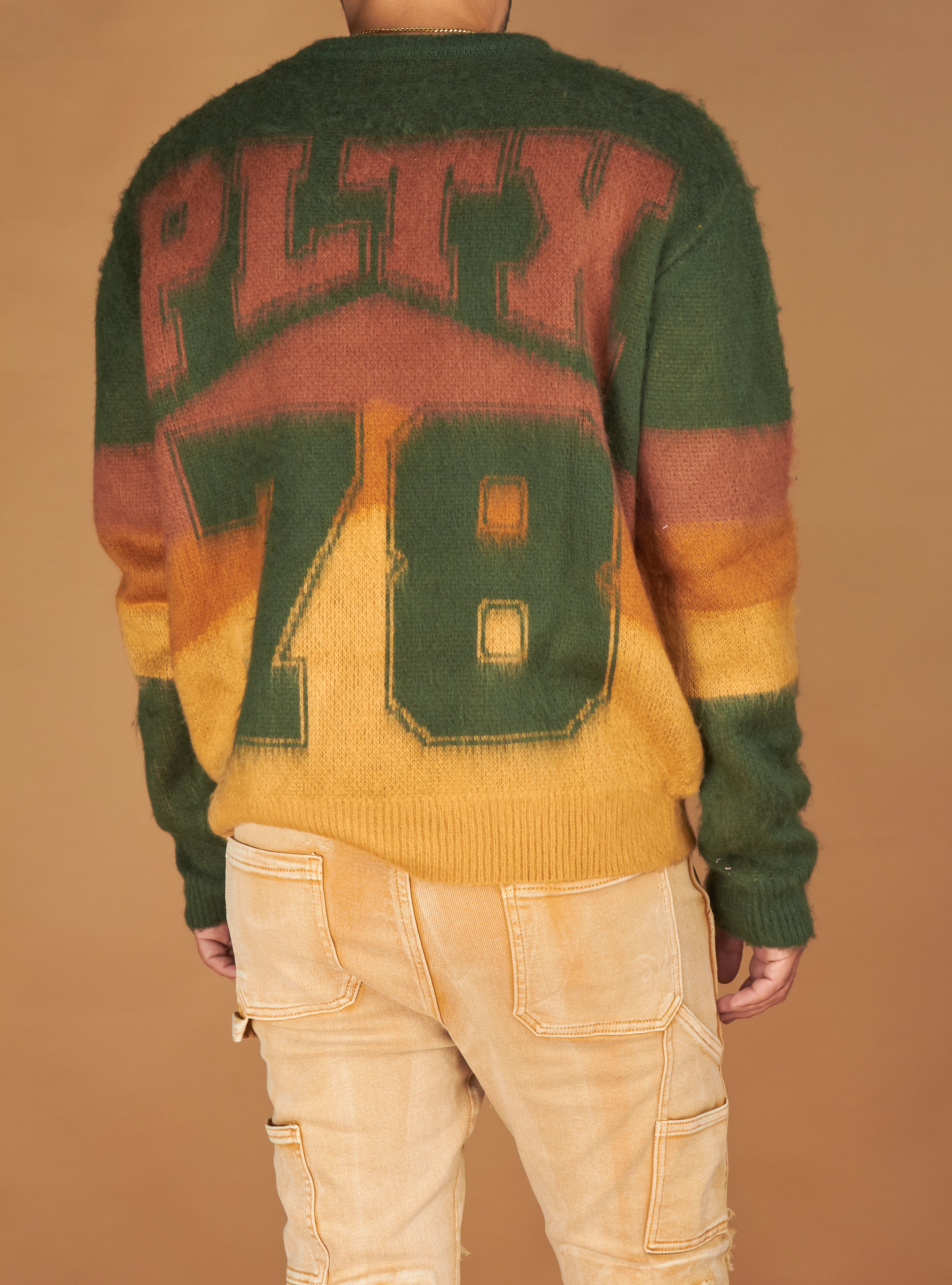 Politics Sweater - Babe - Green and Brown - 501