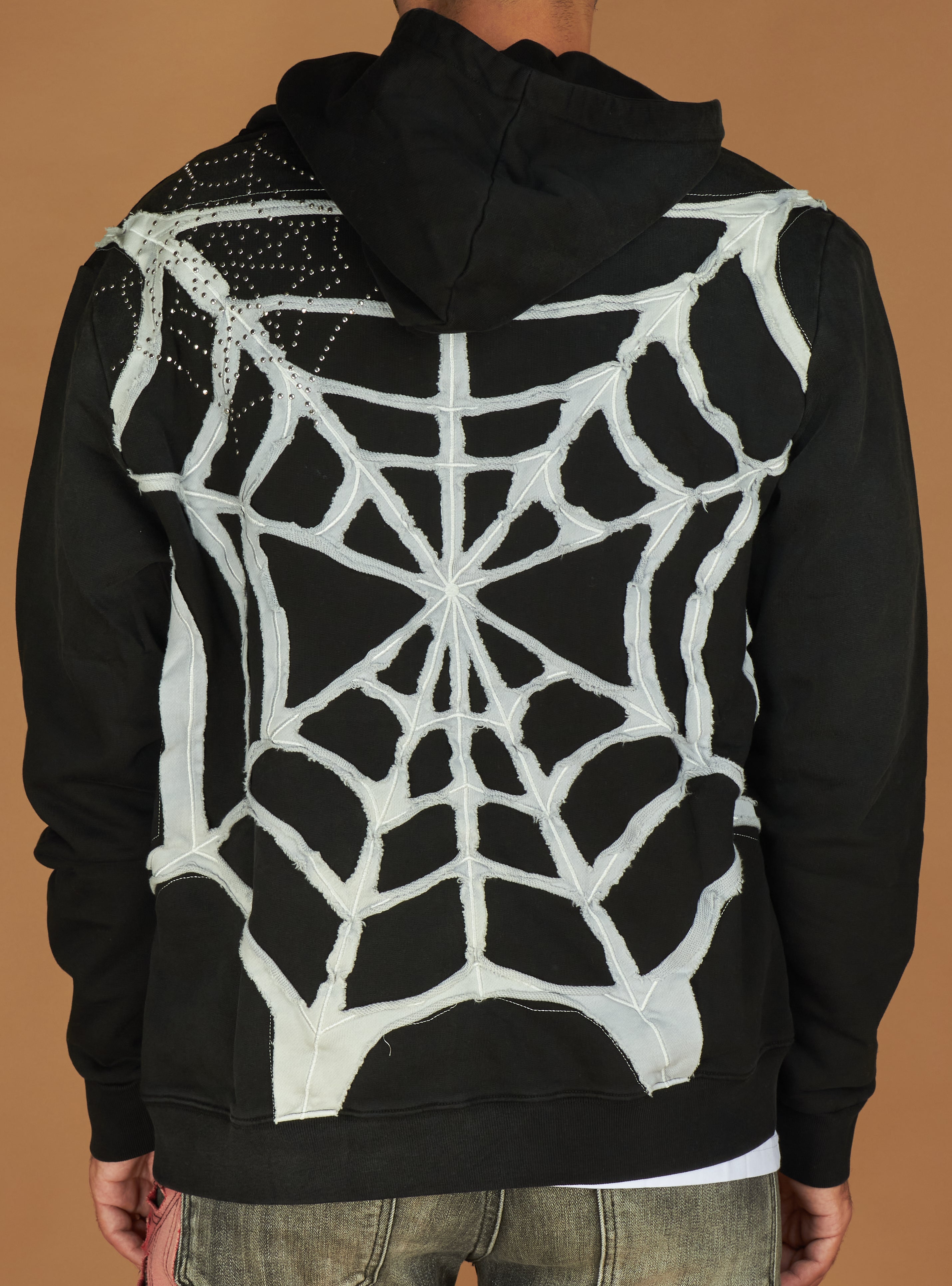Politics Hoodie - Web - Black with White - 302