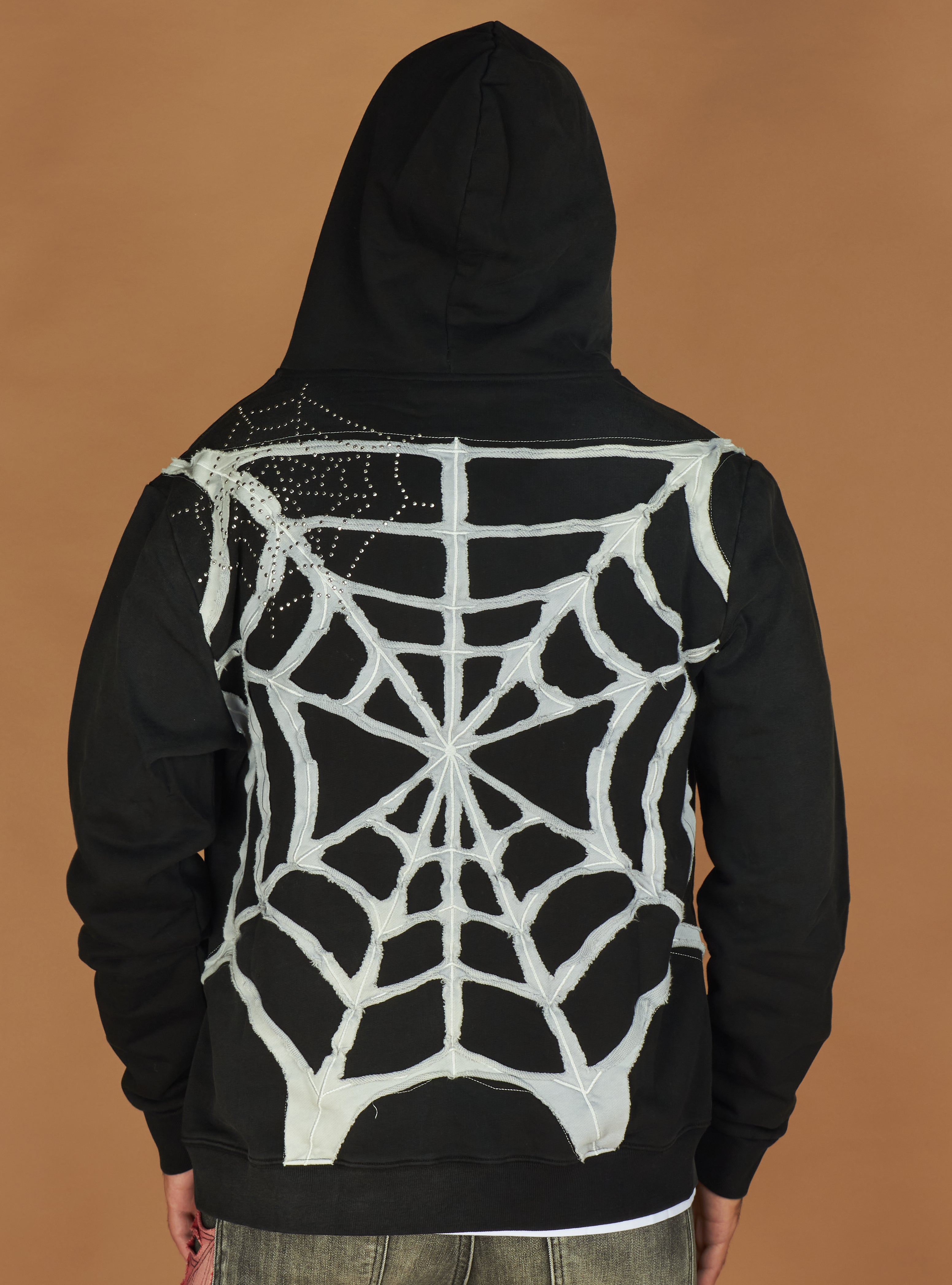 Politics Hoodie - Web - Black with White - 302
