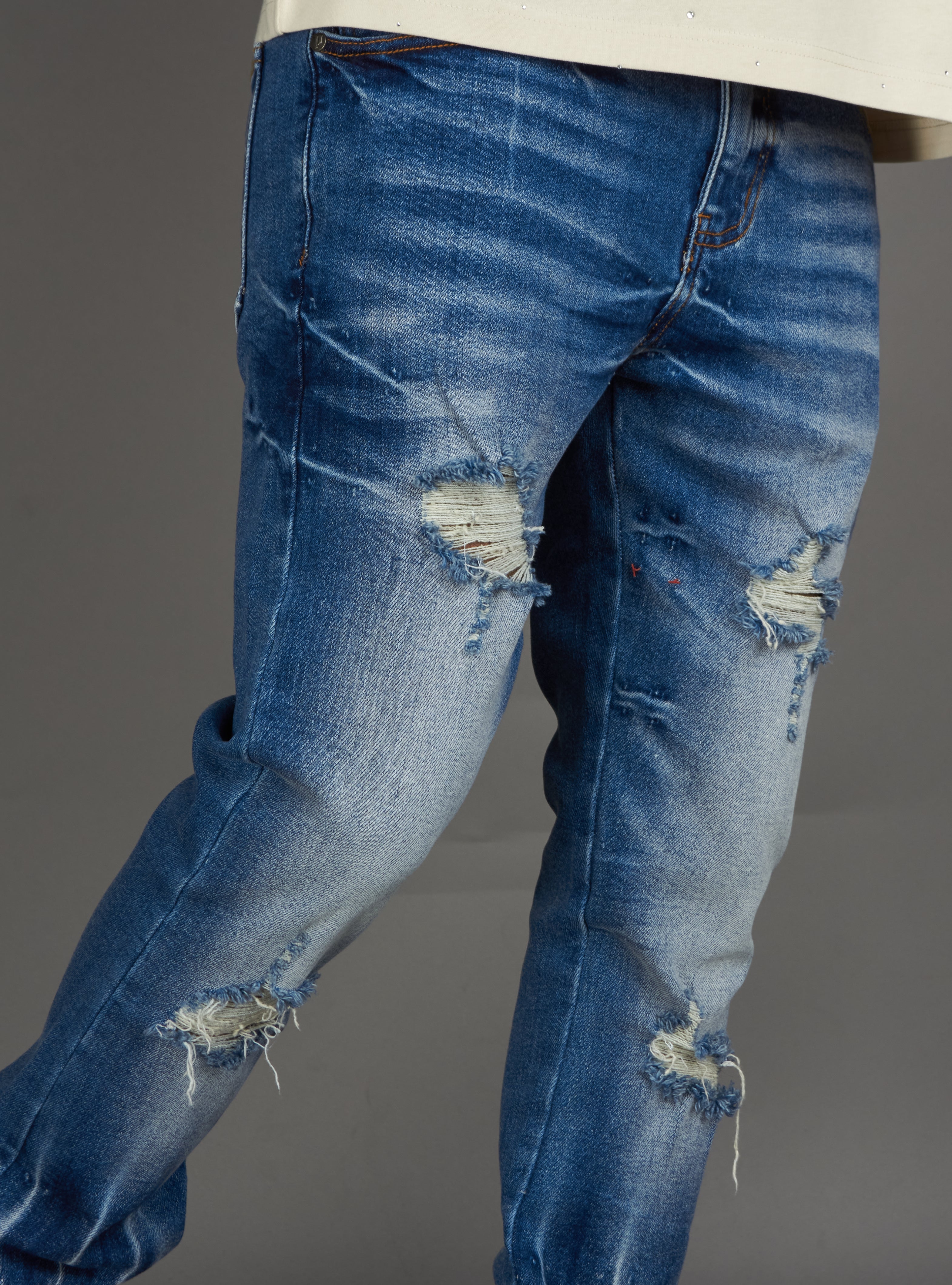 Politics Jeans - Agassi Stacked Fit - Blue Wash - 967