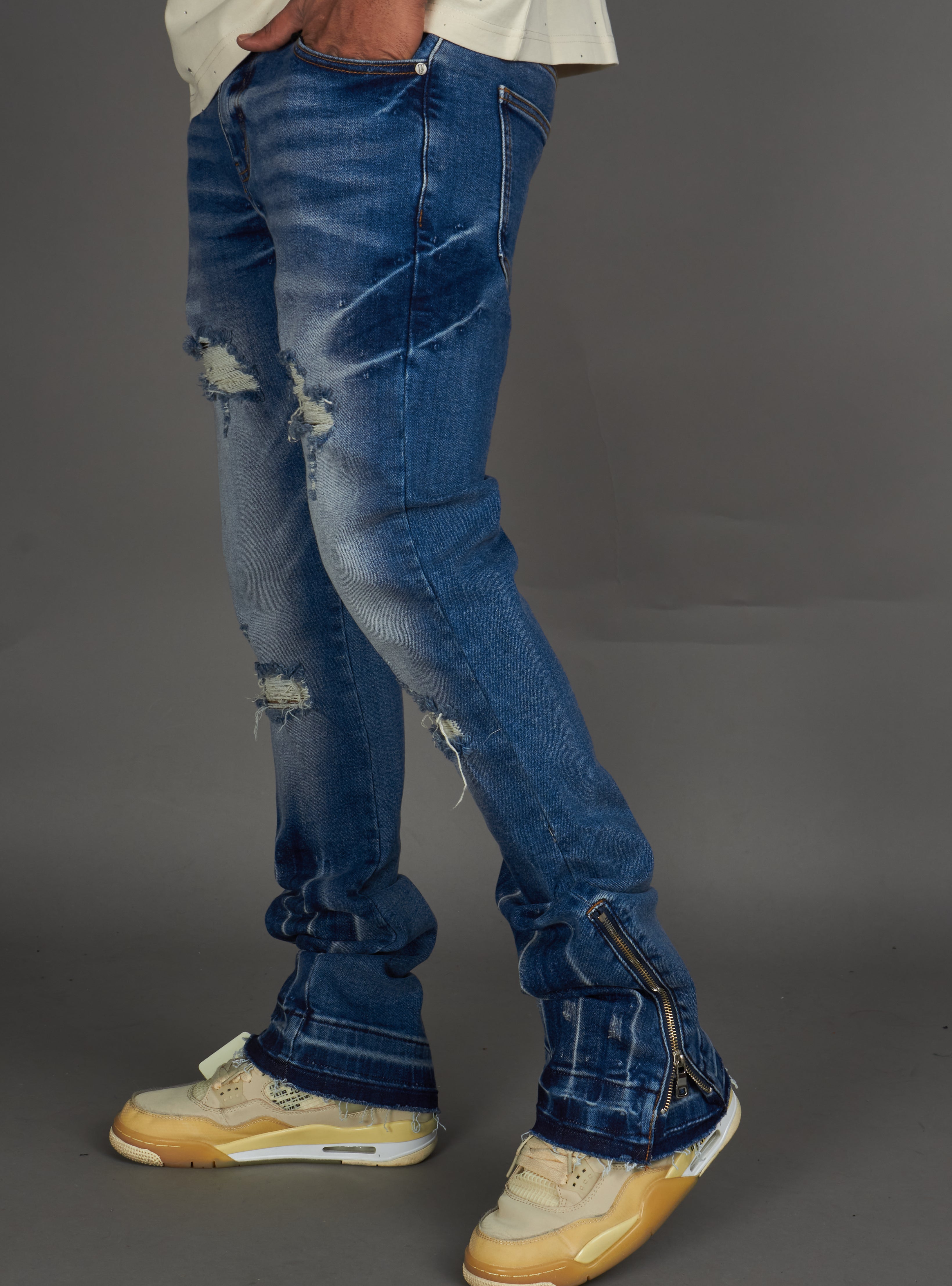 Politics Jeans - Agassi Stacked Fit - Blue Wash - 967