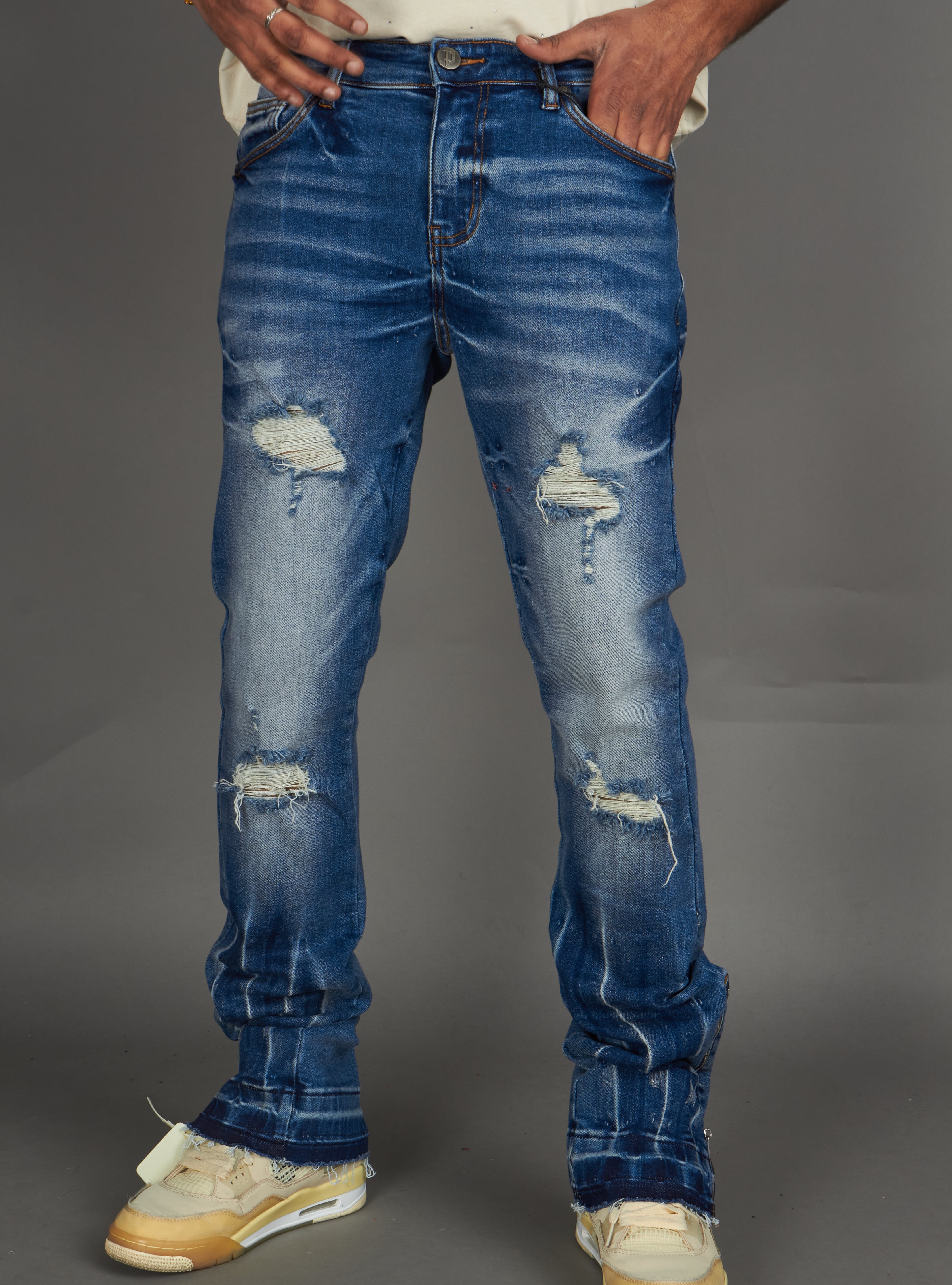 Politics Jeans - Agassi Stacked Fit - Blue Wash - 967