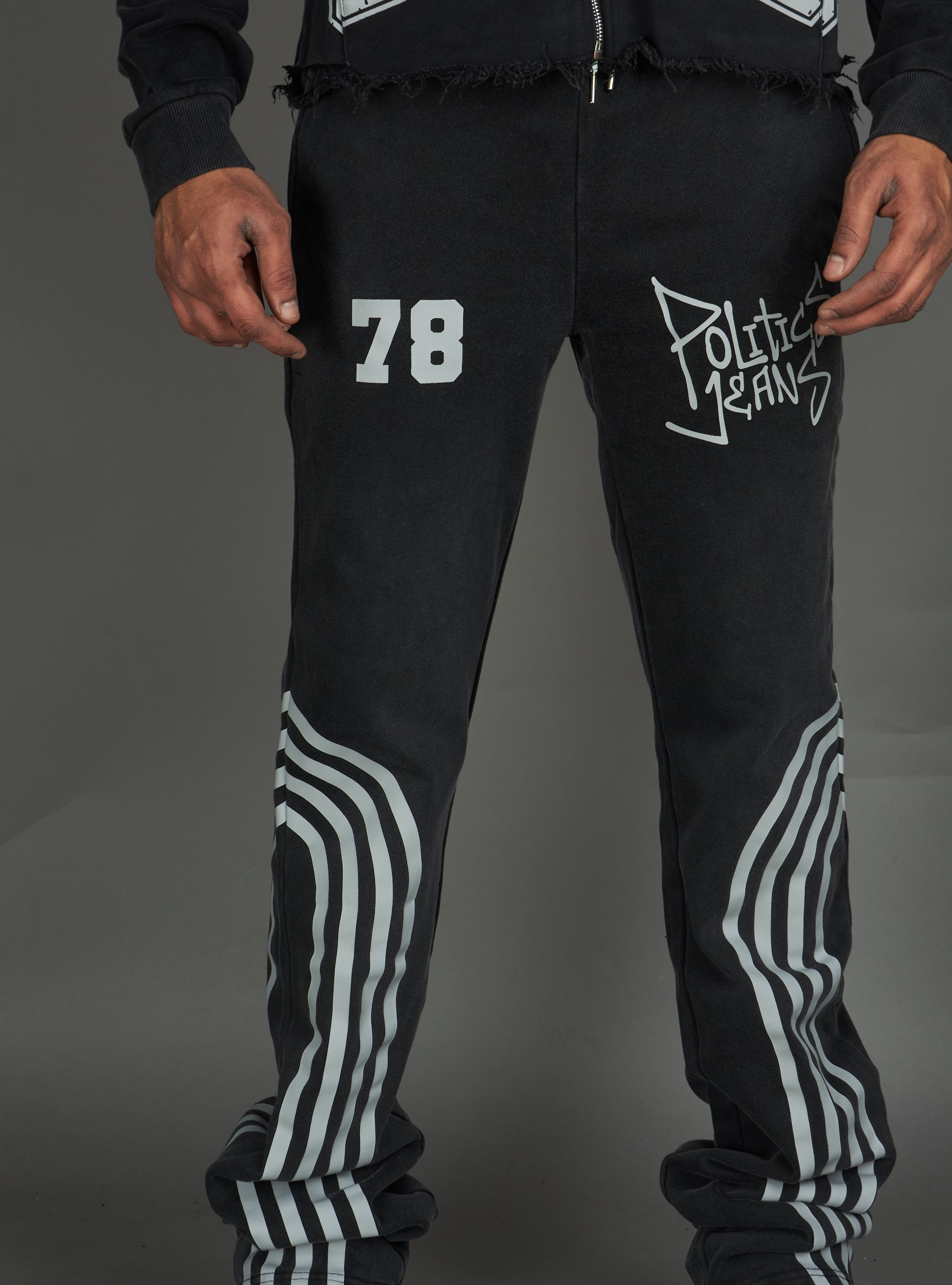 Politics Sweatpants - Ban - Grey Wash - 023