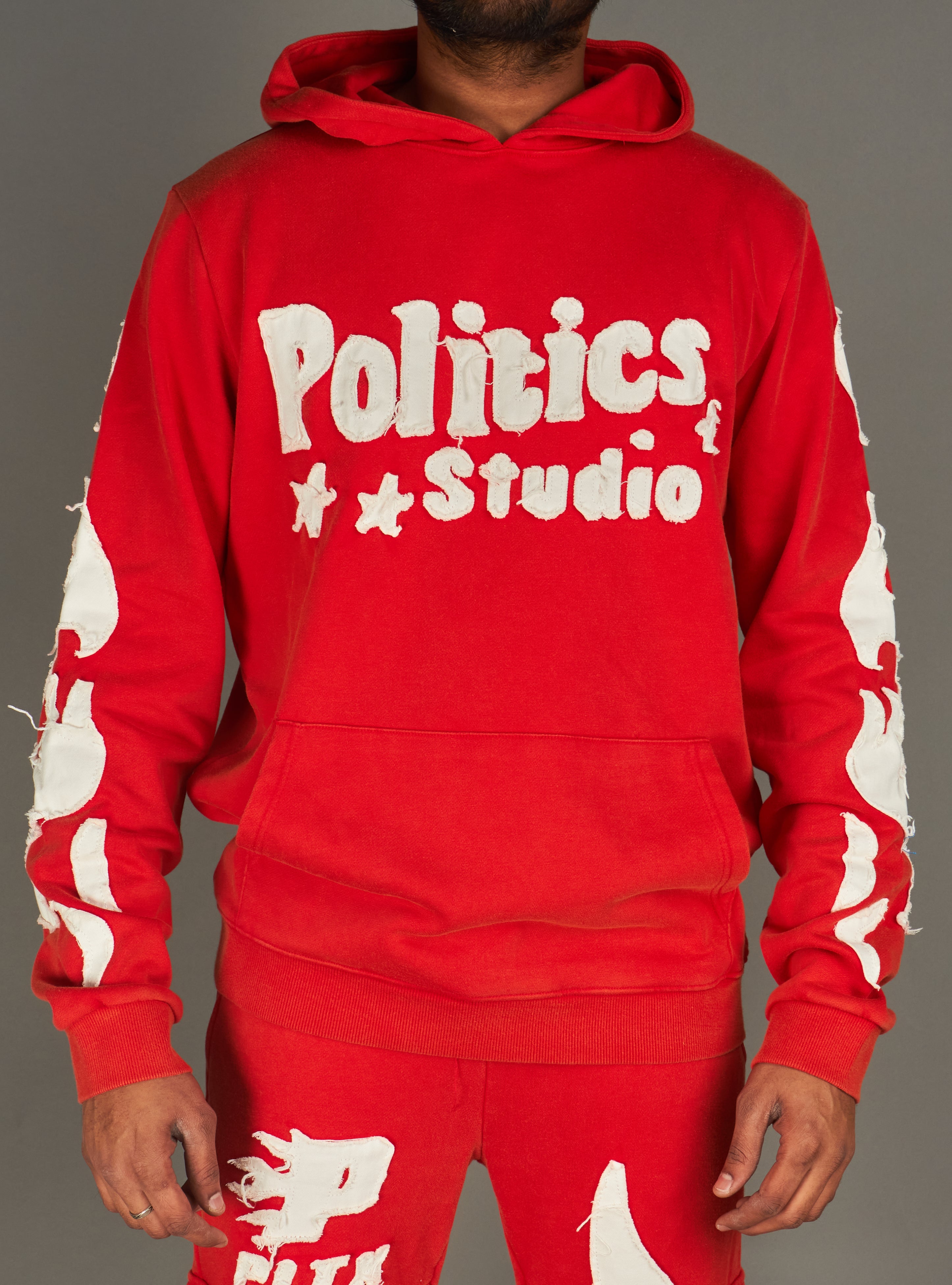 Politics Hoodie - Oz - Red WASH - 605