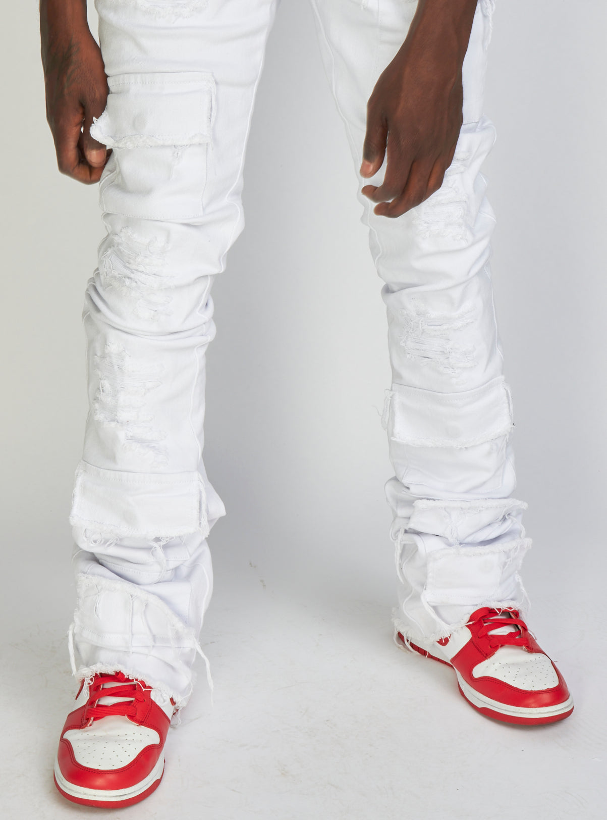 Politics Jeans - Super Stacked Cargo - White - Marcel505