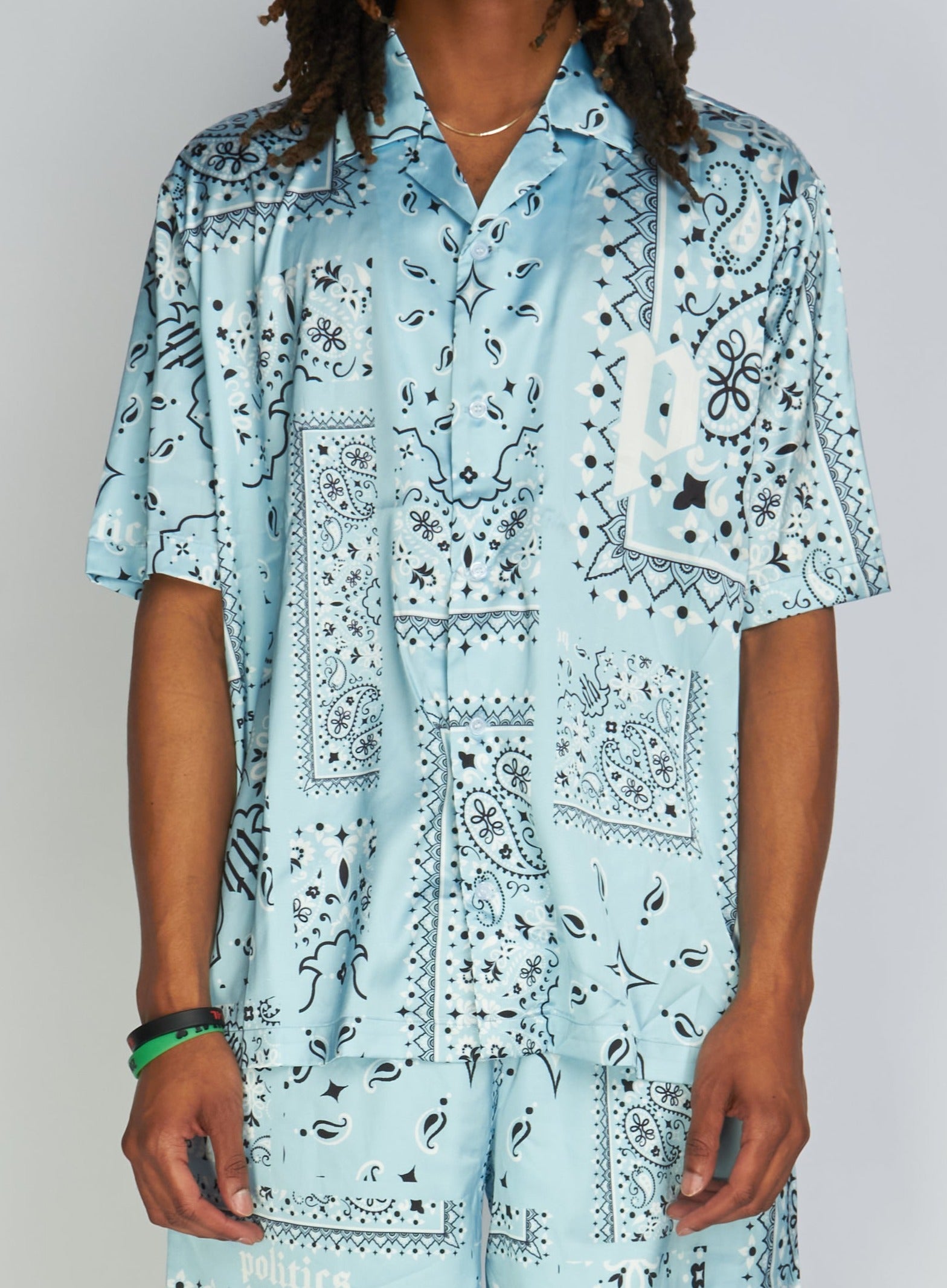 Politics Polo T-Shirt - Blue Bandana  - Hughes643