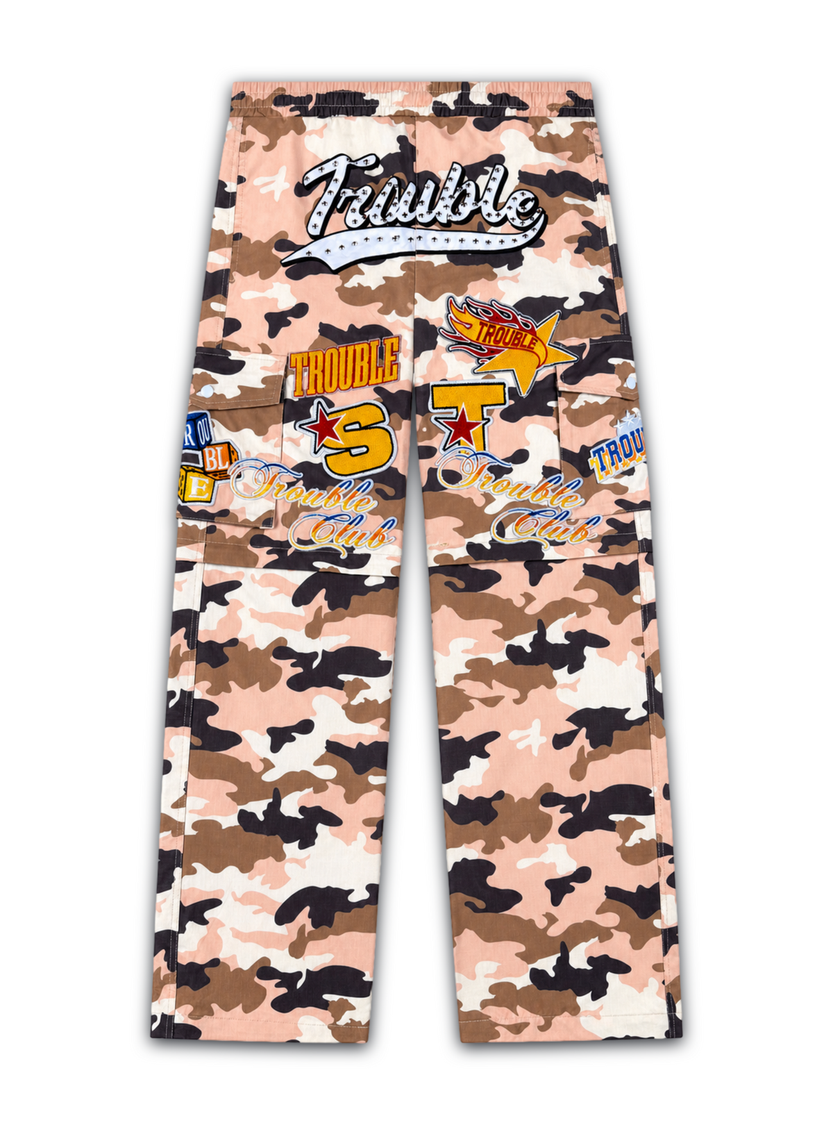 Politics Troub Track Pants — Pink Camo - Sum 04