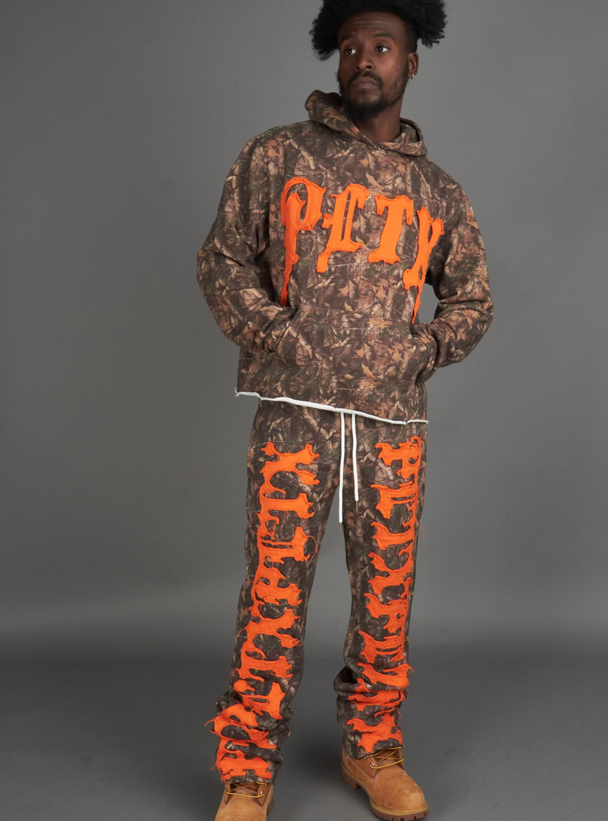 Politics Sweatpants - Hale - Camo and Orange - 403