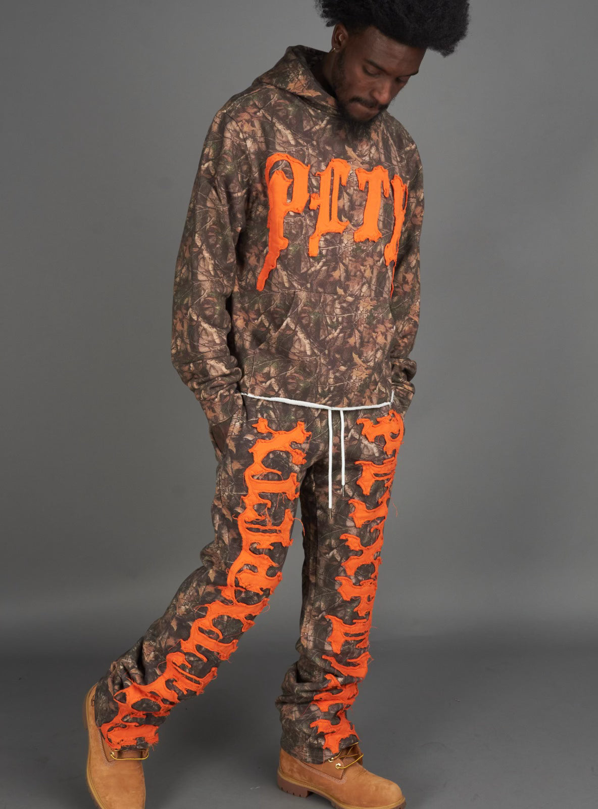 Politics Sweatpants - Hale - Camo and Orange - 403