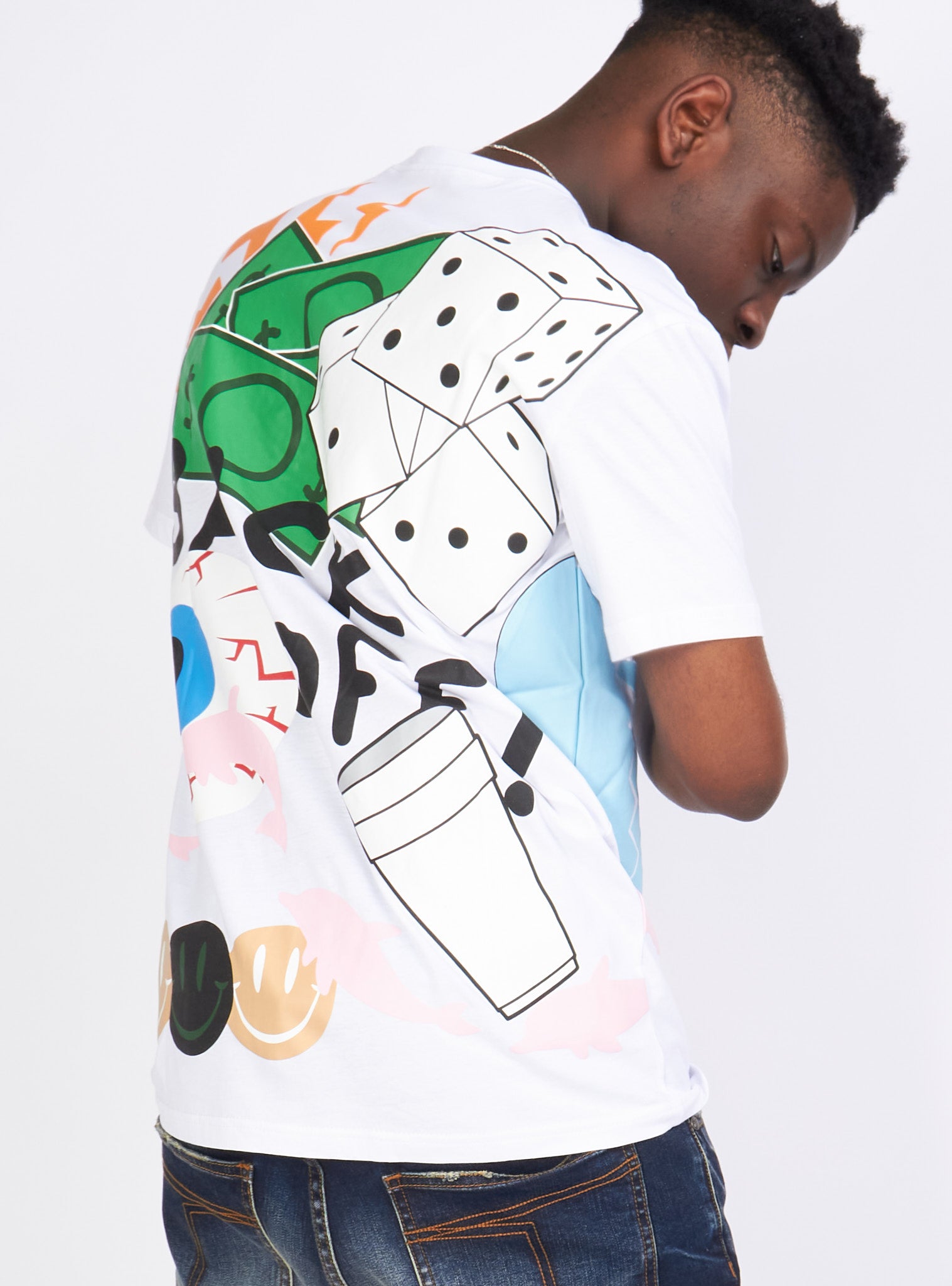 Politics Shirt - Holman - White Multi - 107