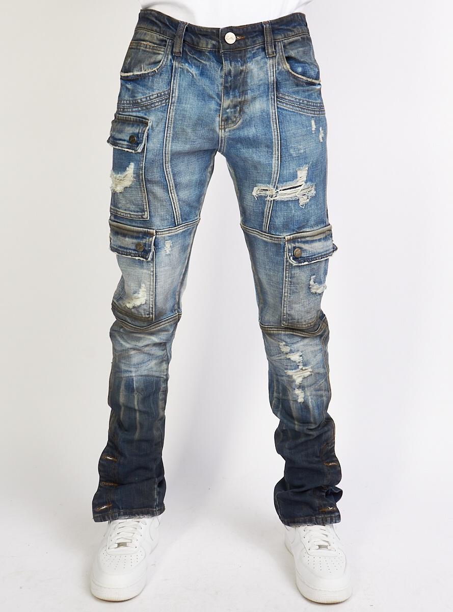 Politics Jeans - Hans - Stacked - Cobalt Wave - 502