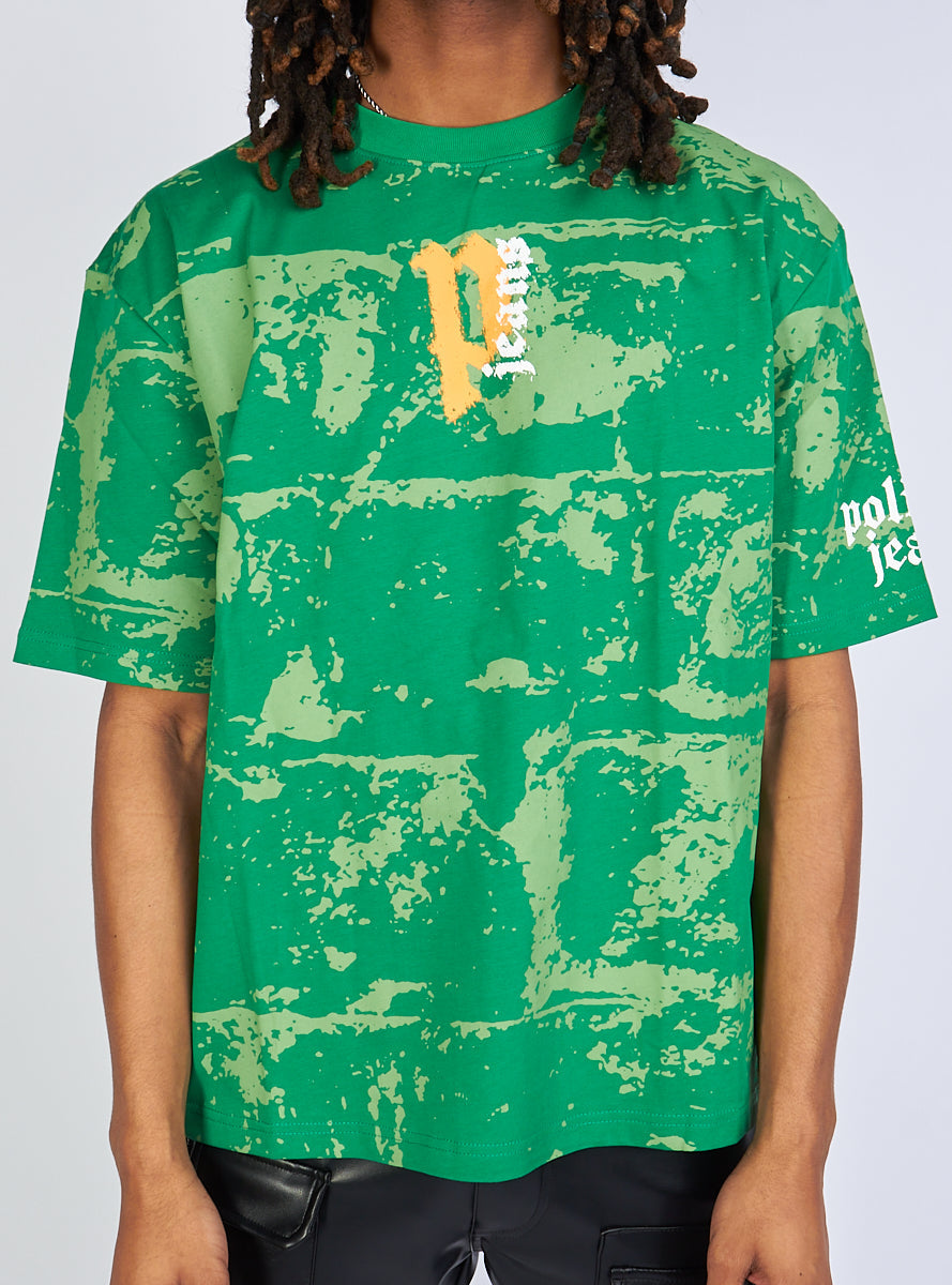 Politics T-Shirt - Graffiti - Green - Graffiti101