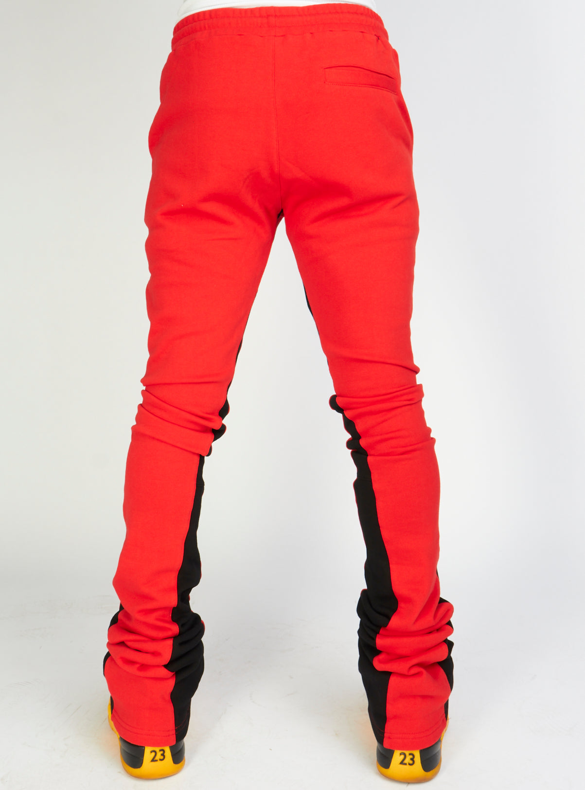 Politics Sweatpants - Super Stacked Sweatpants - Red And Black - Foster702