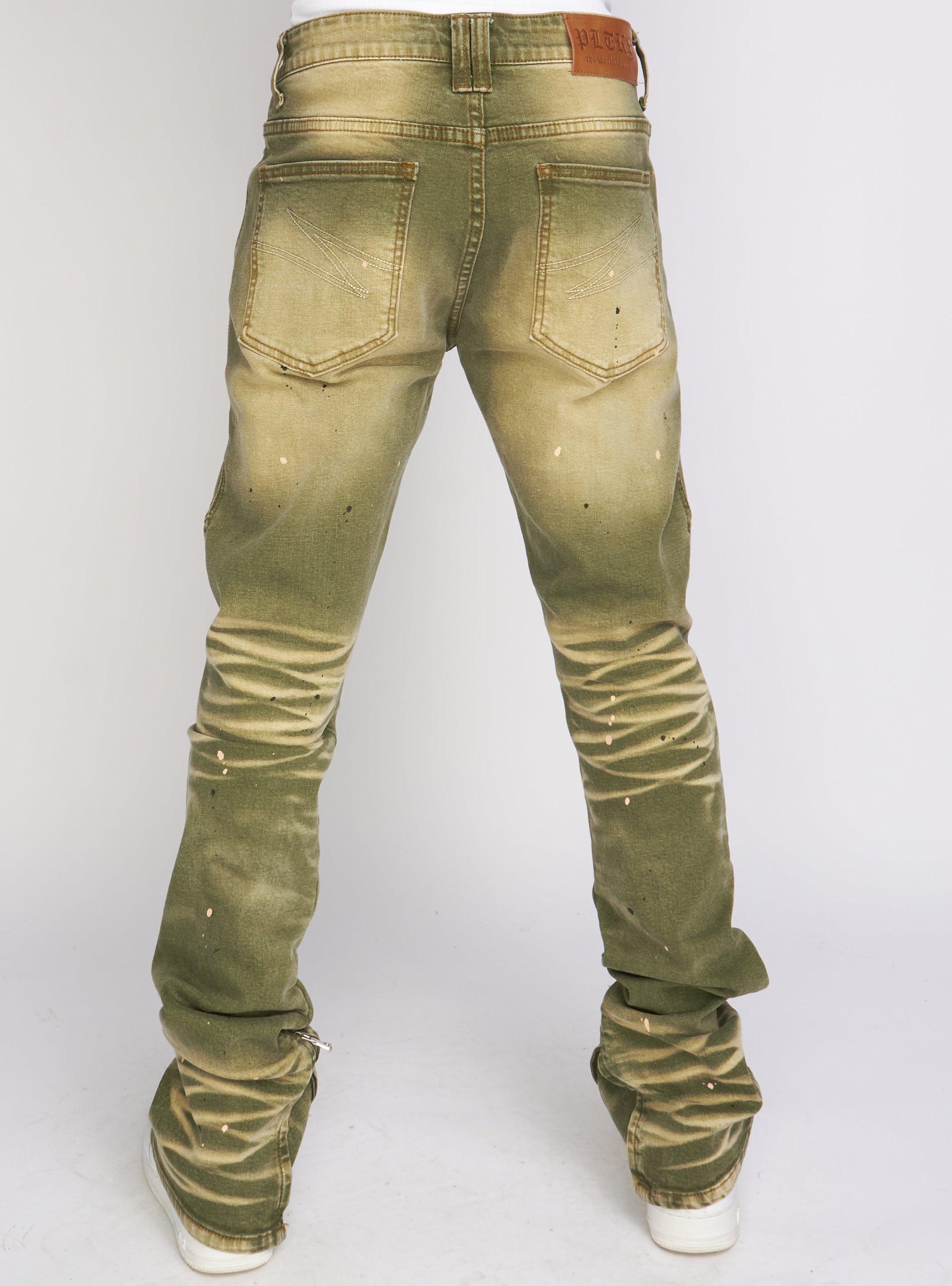 Politics Jeans - Flare Skinny Stacked  - Ramsey - Olive Vintage - 517