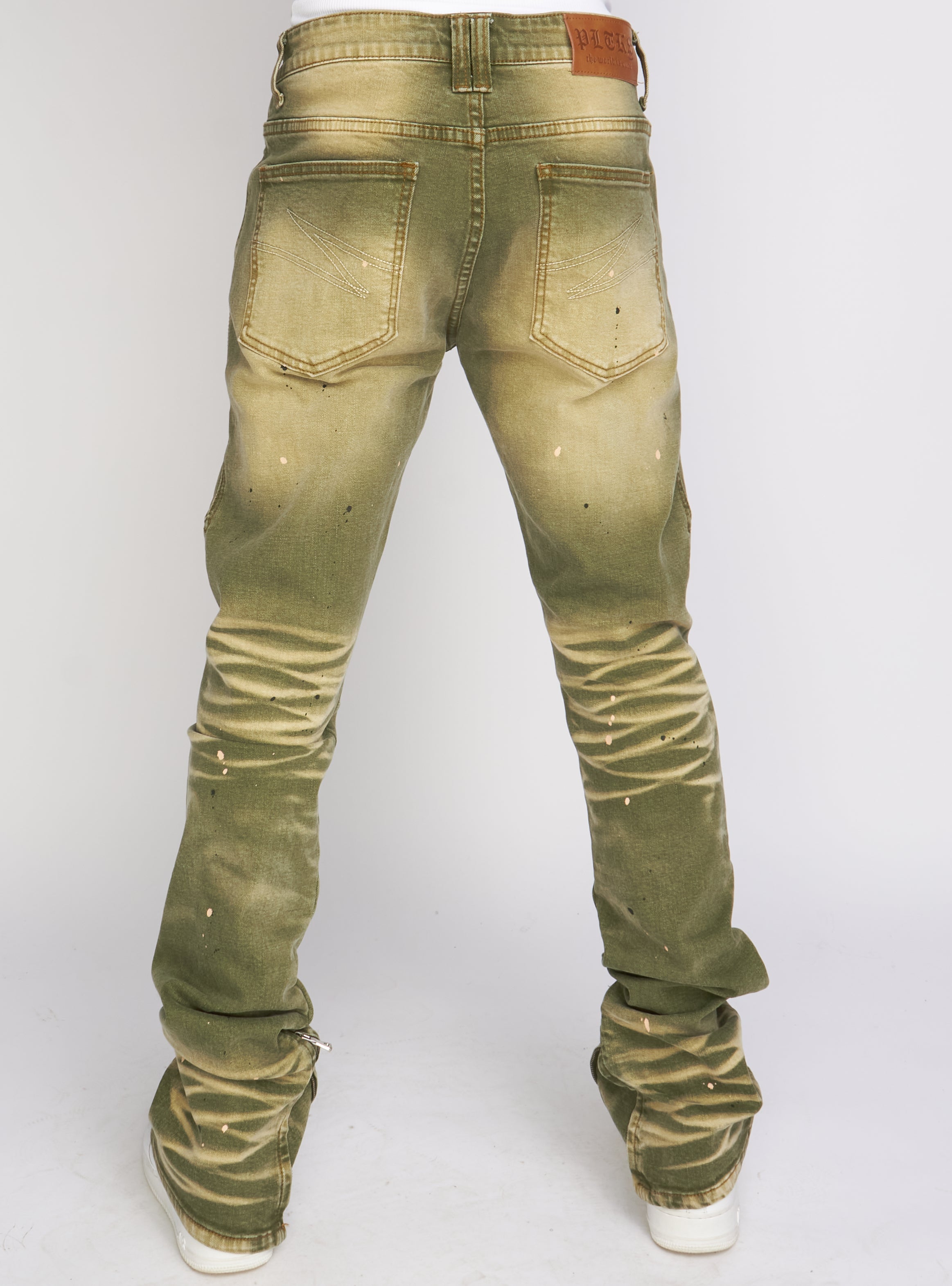 Politics Jeans - Flare Skinny Stacked - Ramsey - Olive Vintage - 517