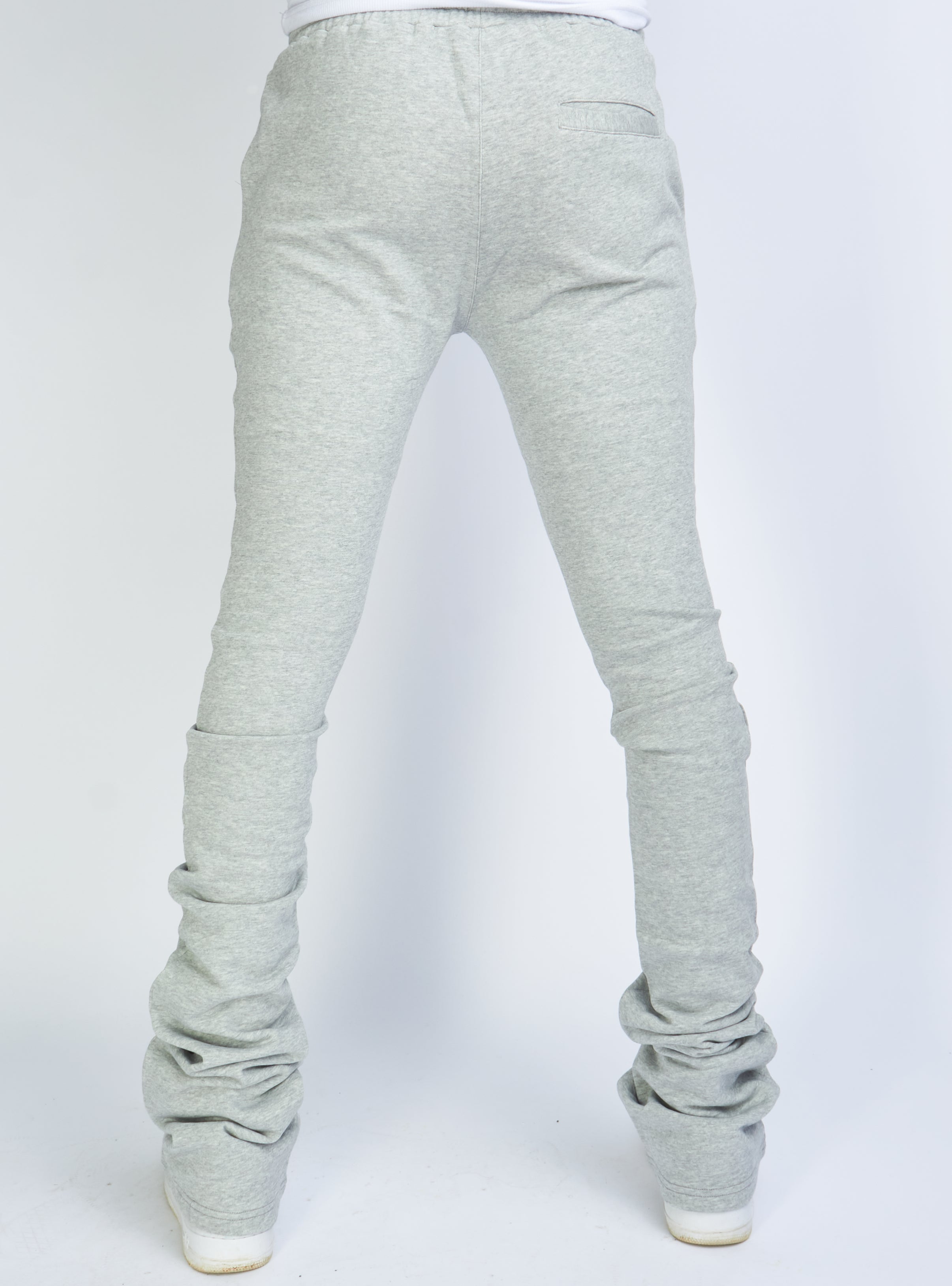 Politics Sweatpants - Super Stacked Sweatpants - Heather Grey - Foster712