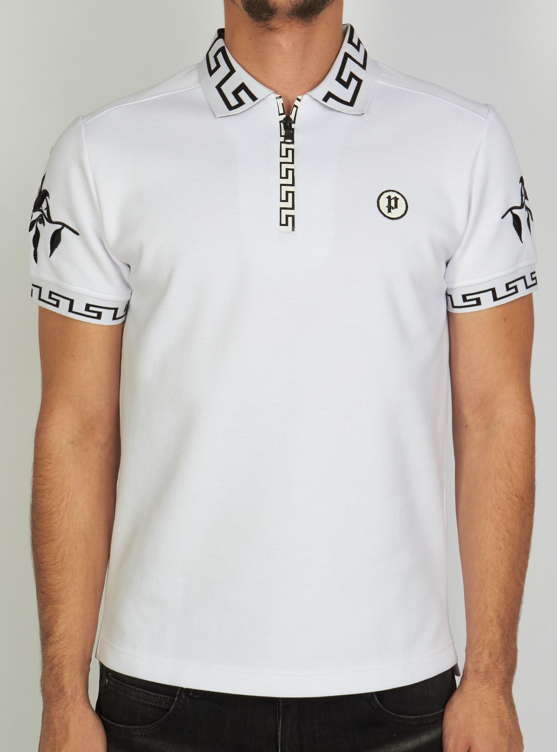 Politics T-Shirt - Allen Polo - White And Black - ALLEN155