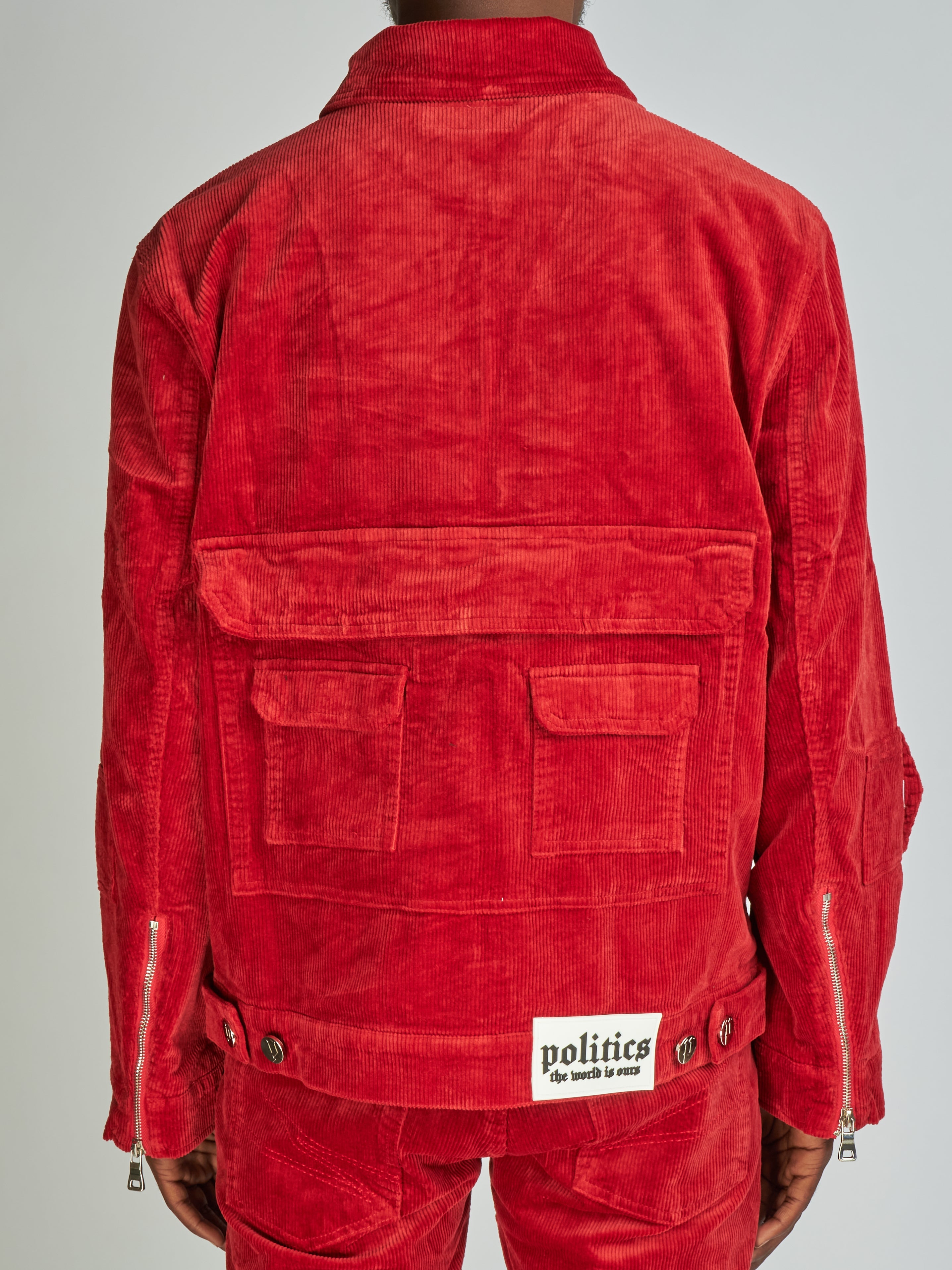 Politics Jacket - Murphy Corduroy - Red - 534