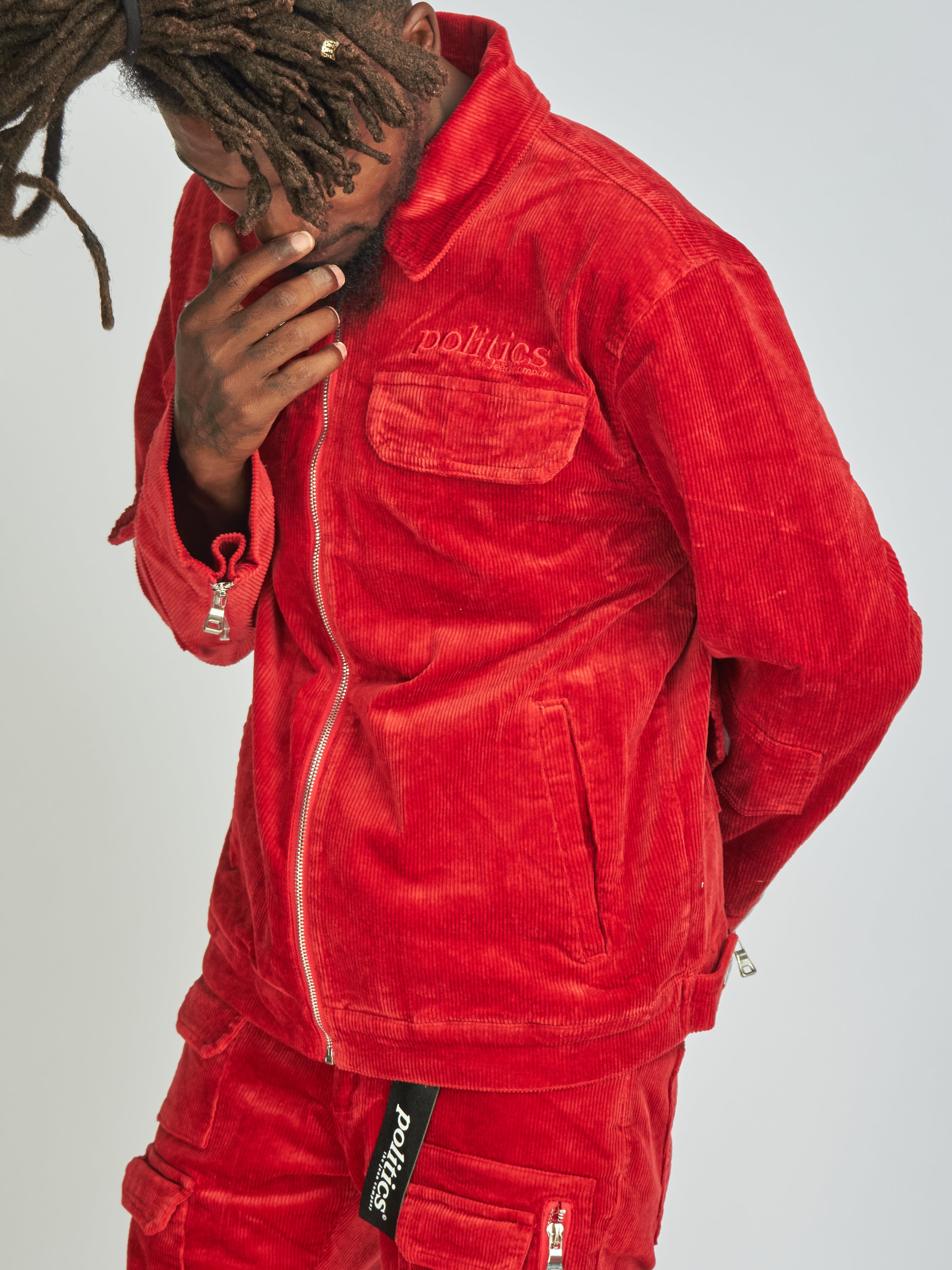 Politics Jacket - Murphy Corduroy - Red - 534