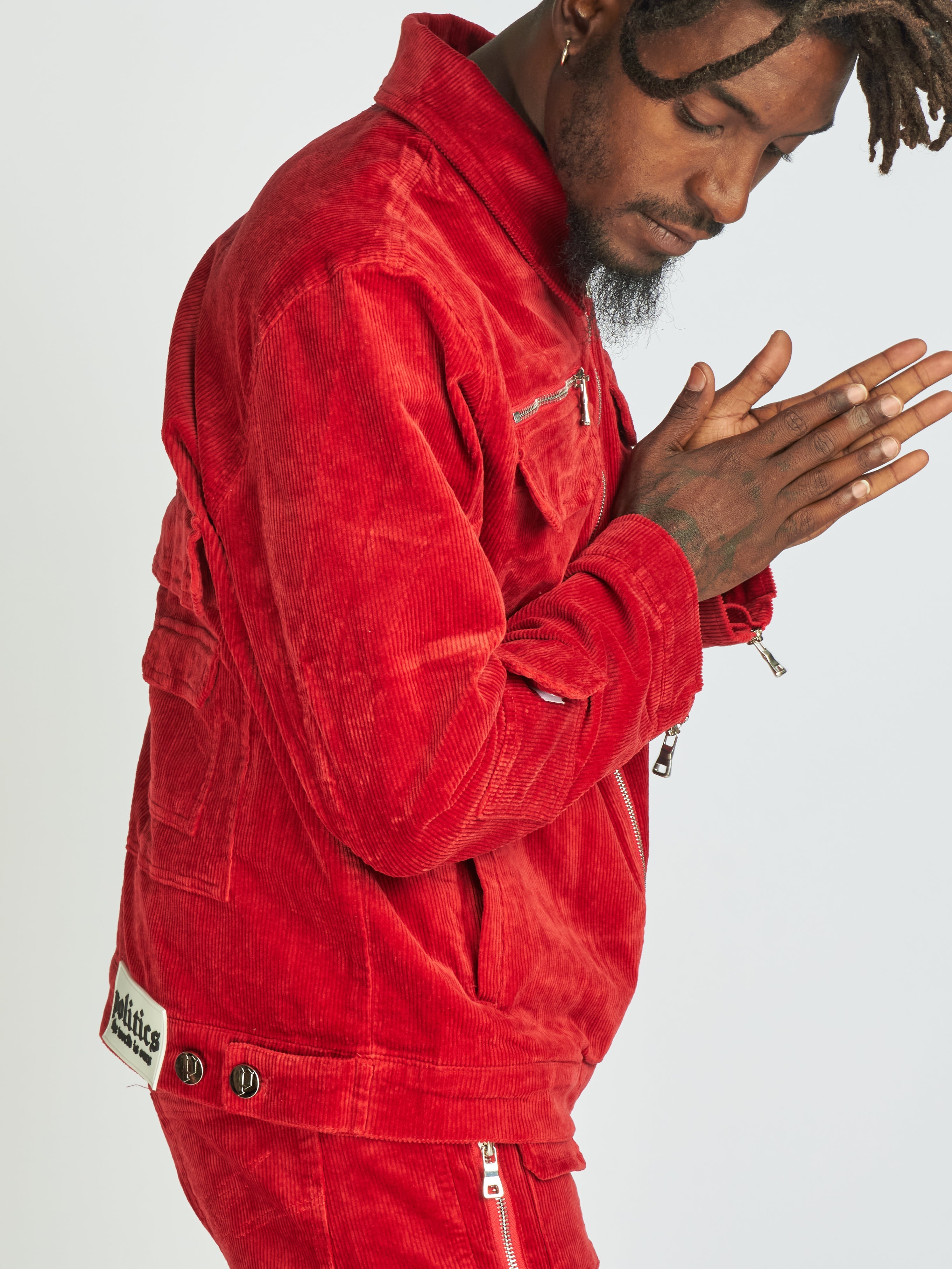 Politics Jacket - Murphy Corduroy - Red - 534