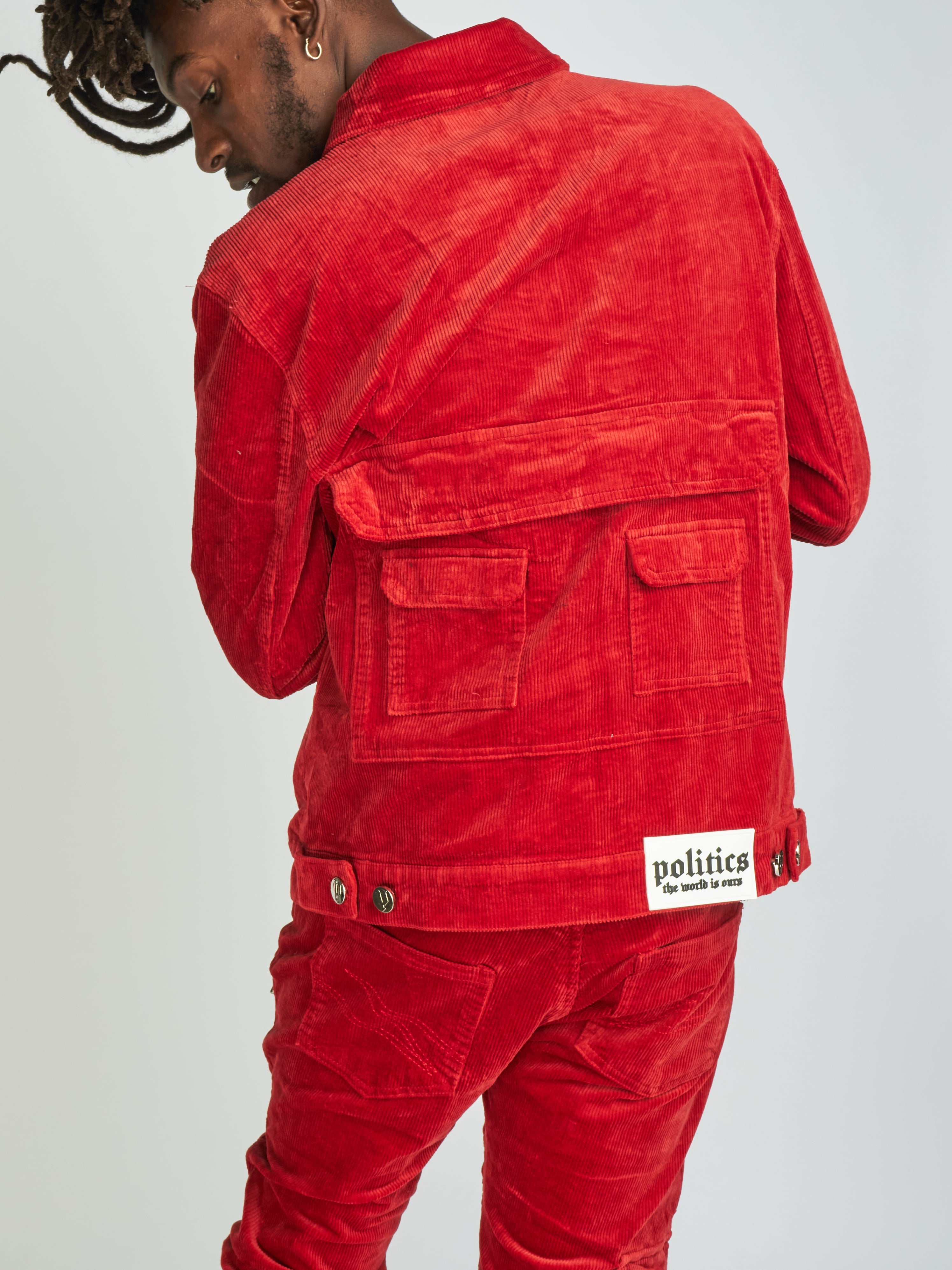 Politics Jacket - Murphy Corduroy - Red - 534