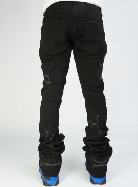 Politics Jeans - Super Stacked Skinny Flare 38" Inseam - Scott - Jett Black - 504