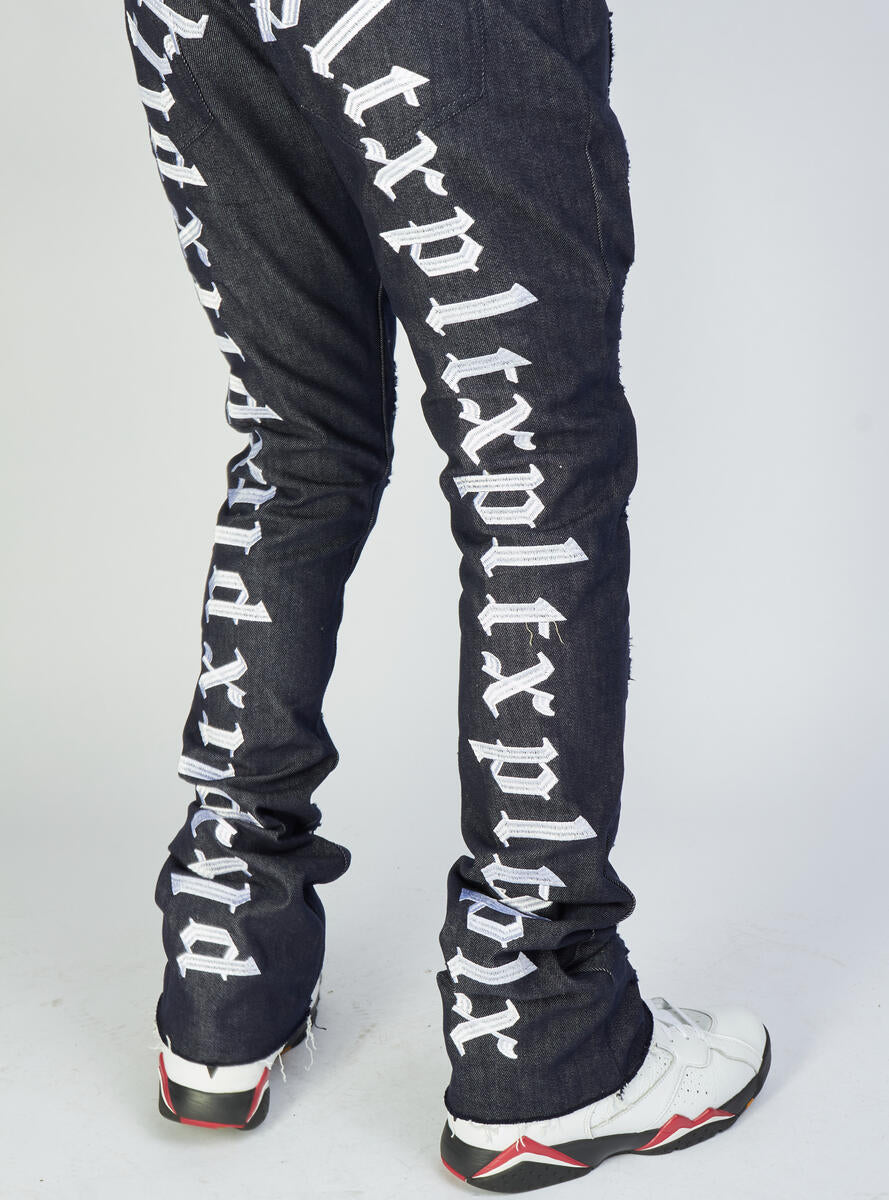 Politics Jeans - Skinny Stacked Flare Mac - Raw And White - 513