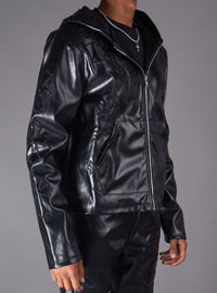 Politics Hoodie - Eris - Black Leather - Hol-44