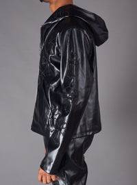 Politics Hoodie - Eris - Black Leather - Hol-44