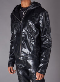 Politics Hoodie - Eris - Black Leather - Hol-44