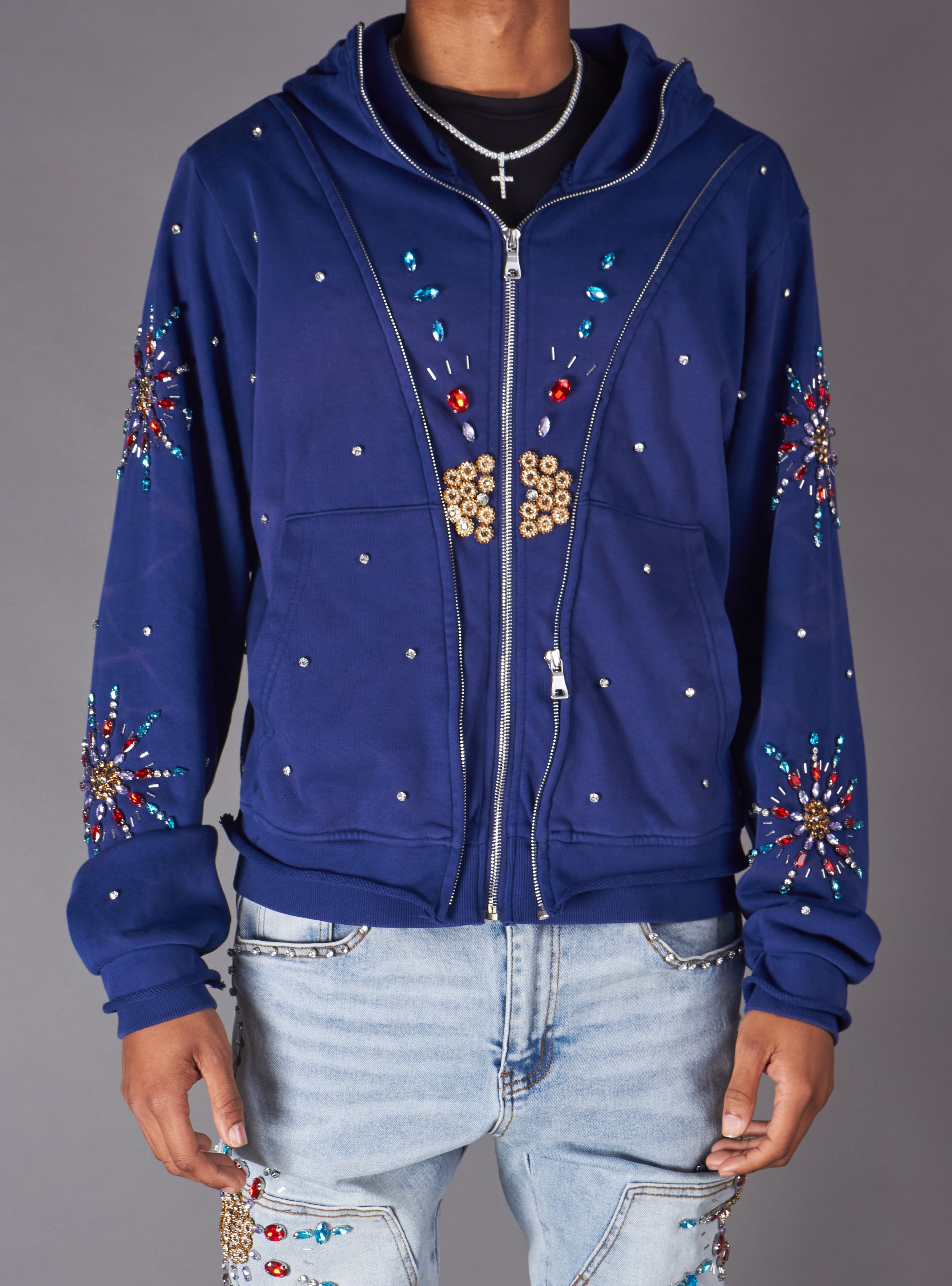 Politics Hoodie - Brae - Blue - 635 - Hol-05