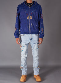 Politics Hoodie - Brae - Blue - 635 - Hol-05