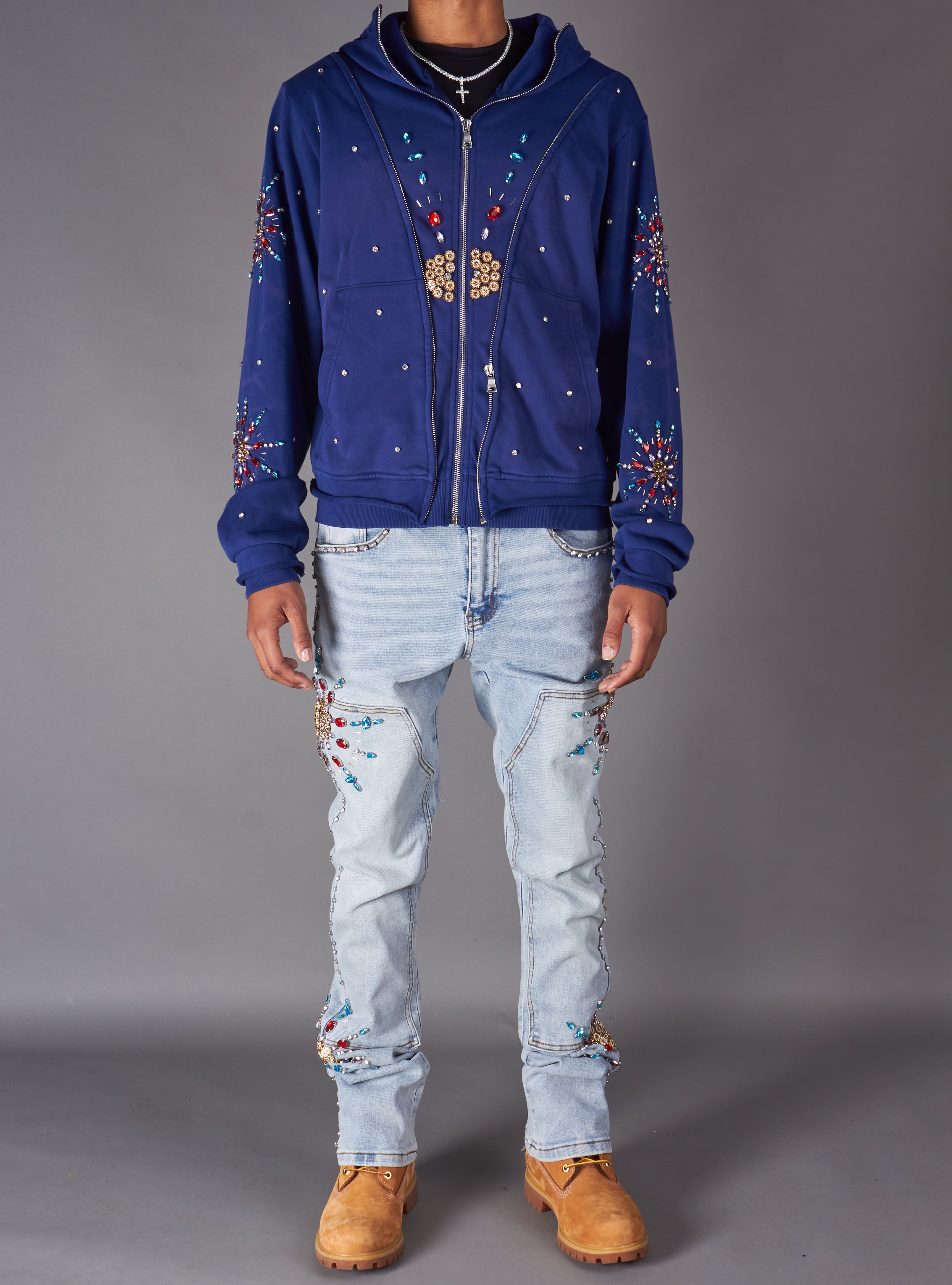 Politics Hoodie - Brae - Blue - 635 - Hol-05