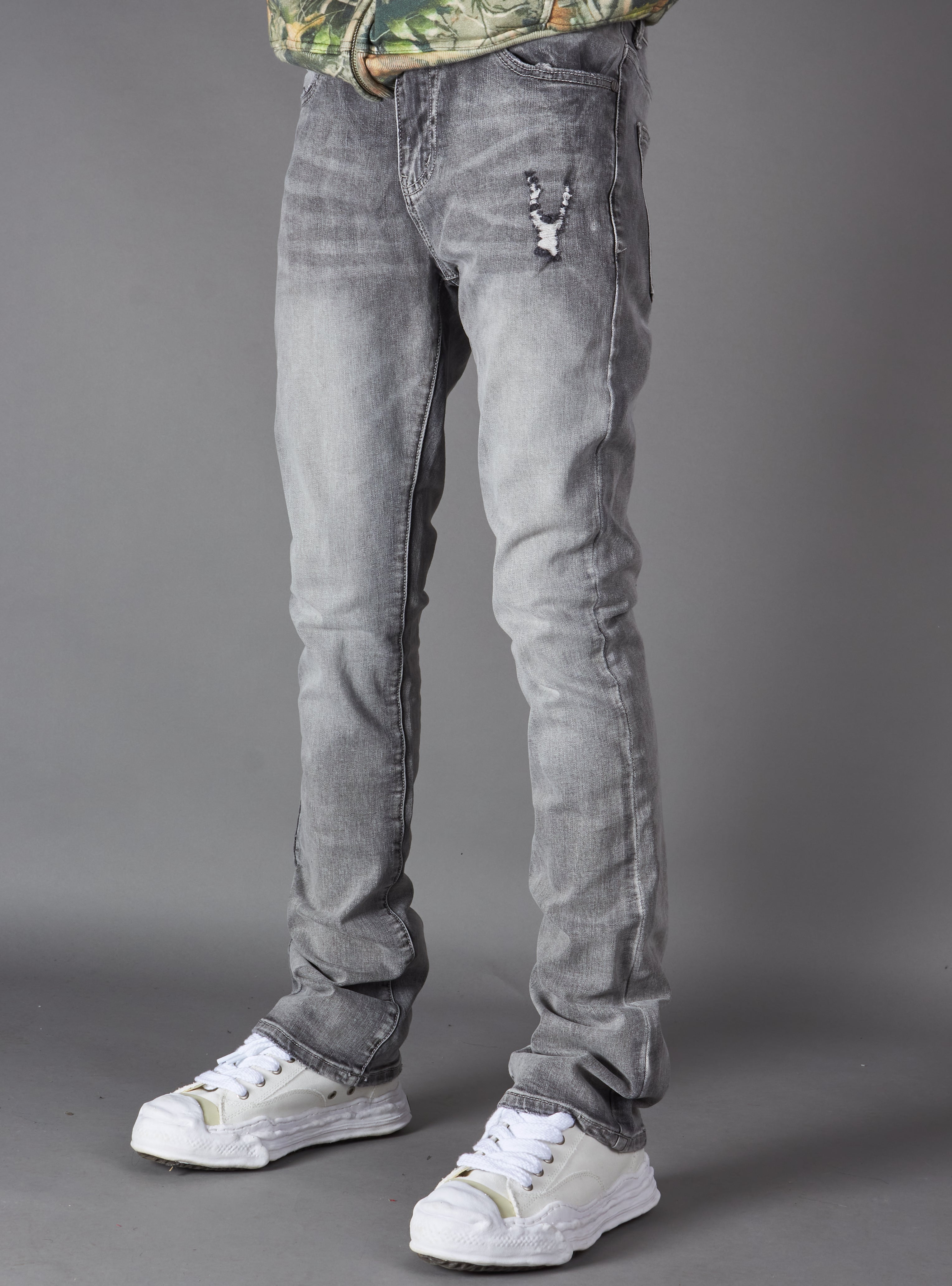 Politics Jeans - Dran Stacked - Grey Wash - Hol-18