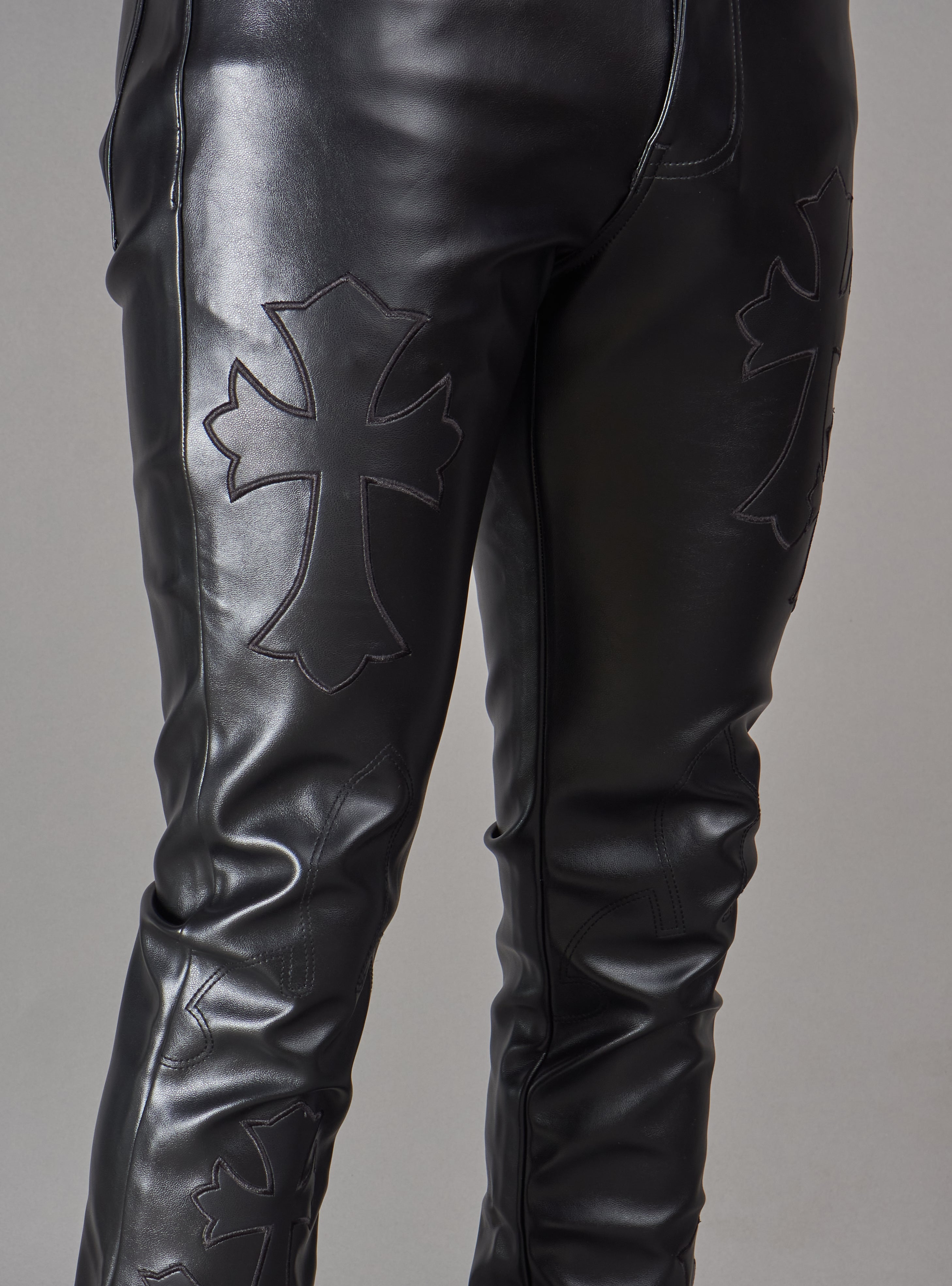 Politics Pants - Brox - Black Leather - Hol-45