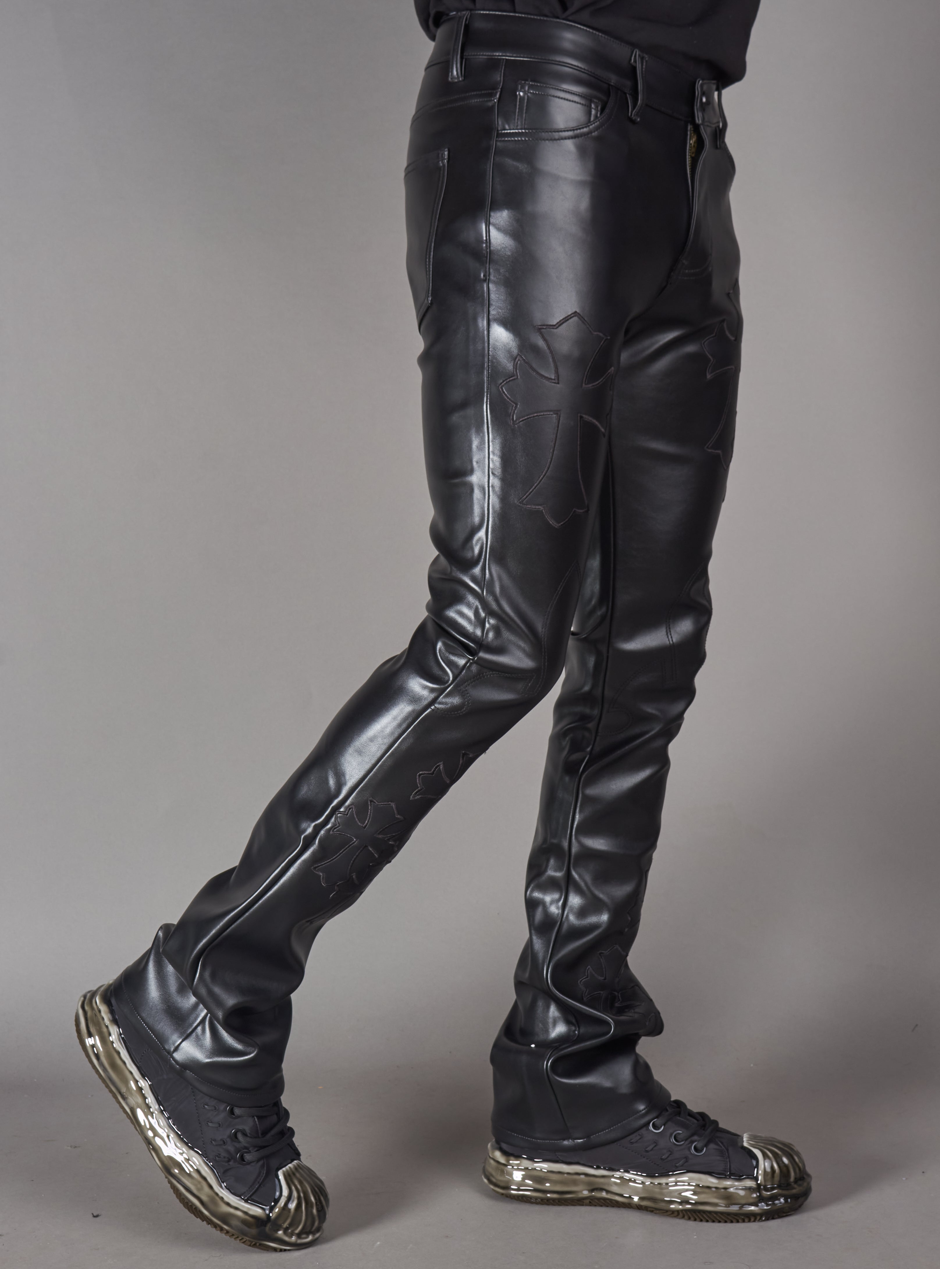 Politics Pants - Brox - Black Leather - Hol-45