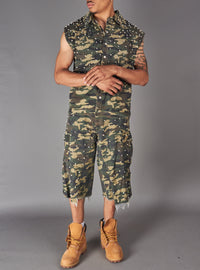 Politics Vest - Miron - Green Khaki Camo - 987