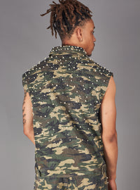 Politics Vest - Miron - Green Khaki Camo - 987