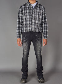 Politics Flannel - Eron - Black- Hol-11