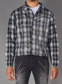 Politics Flannel - Eron - Black- Hol-11