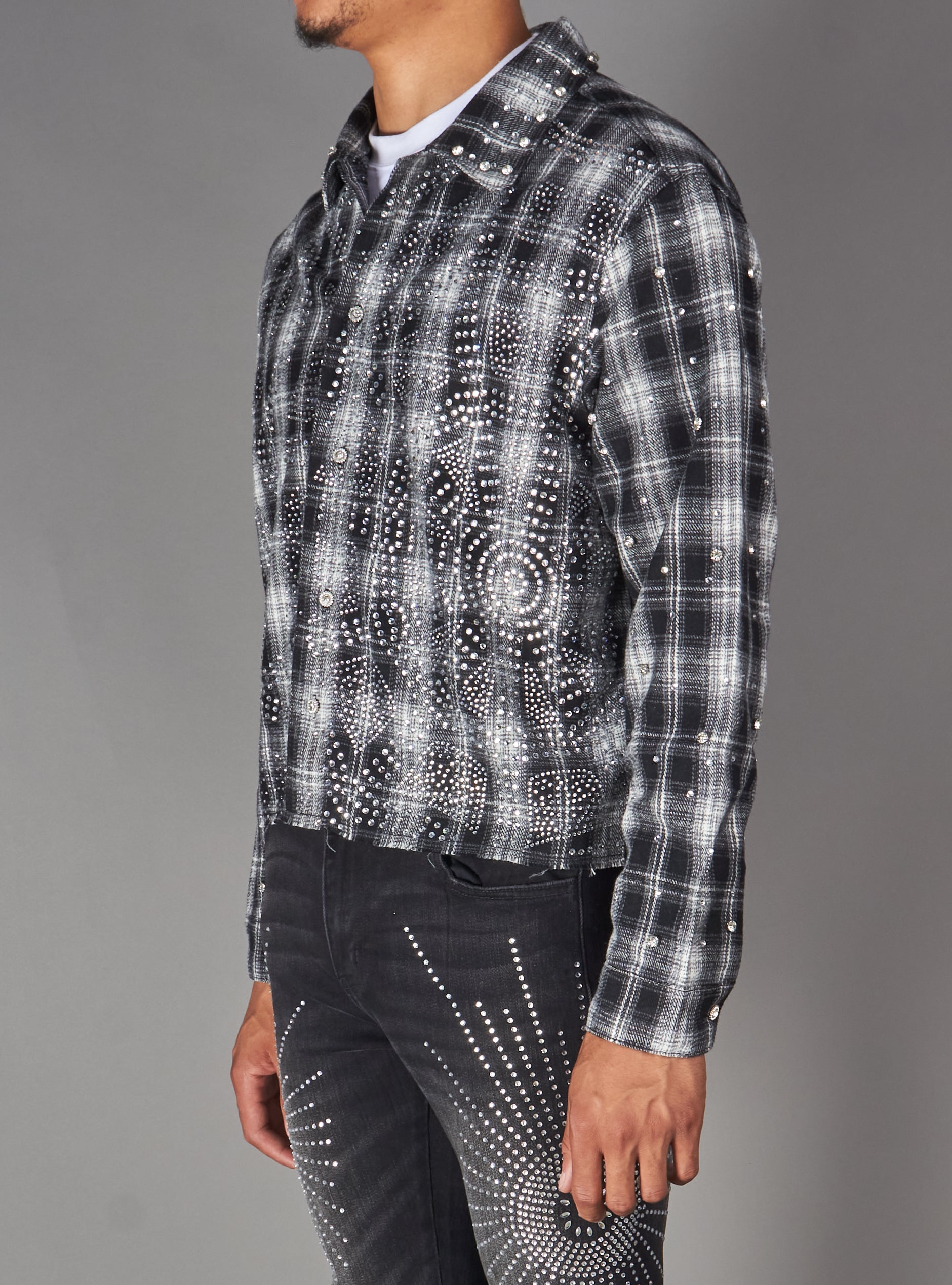 Politics Flannel - Eron - Black- Hol-11