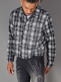 Politics Flannel - Eron - Black- Hol-11