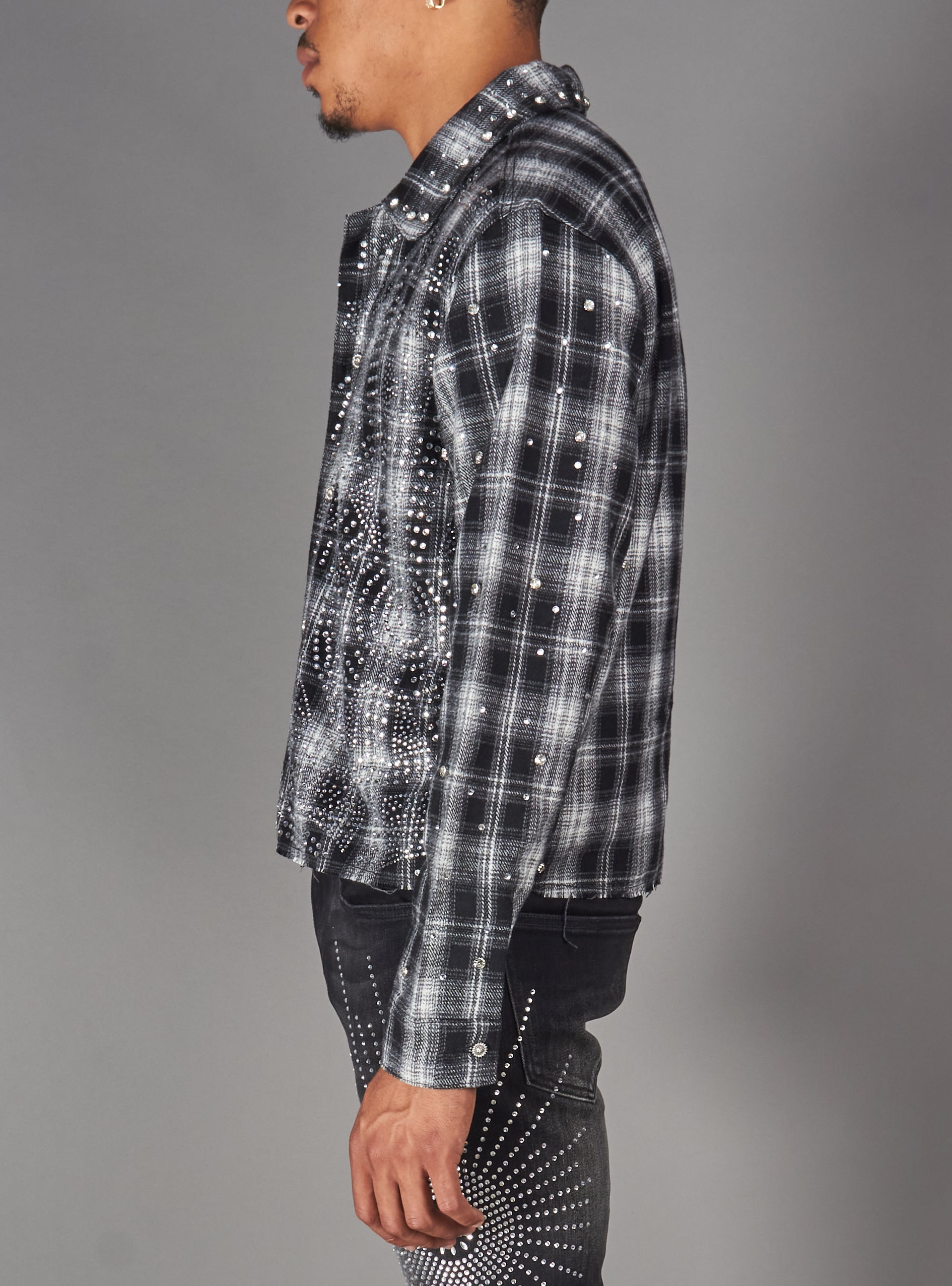 Politics Flannel - Eron - Black- Hol-11