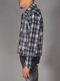 Politics Flannel - Eron - Black- Hol-11