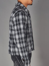 Politics Flannel - Eron - Black- Hol-11
