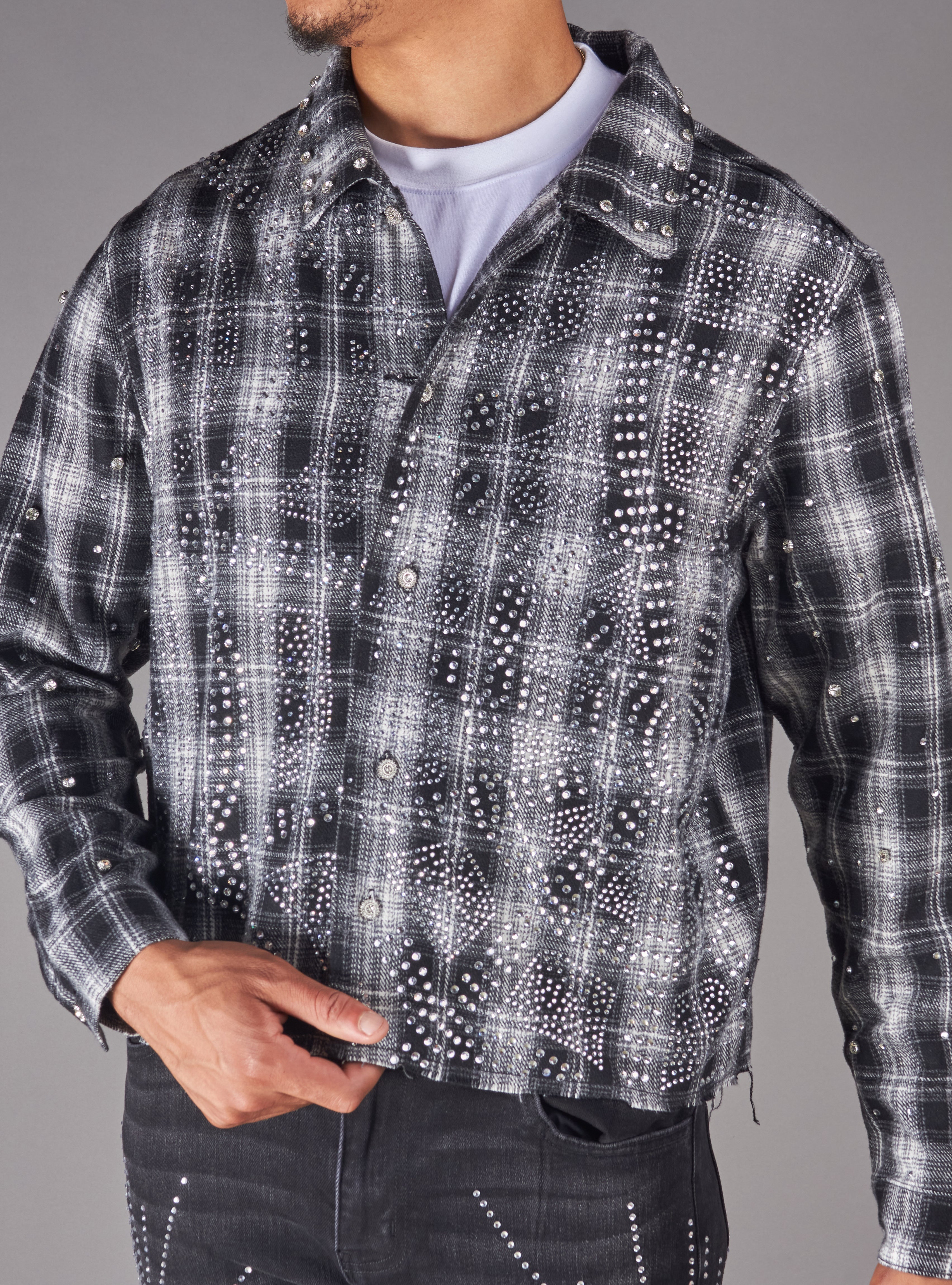 Politics Flannel - Eron - Black- Hol-11
